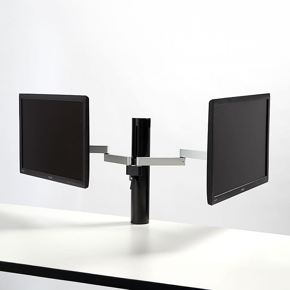 lento-future-flex-monitorhalter-f-r-2x27-zoll-schwarz image 1