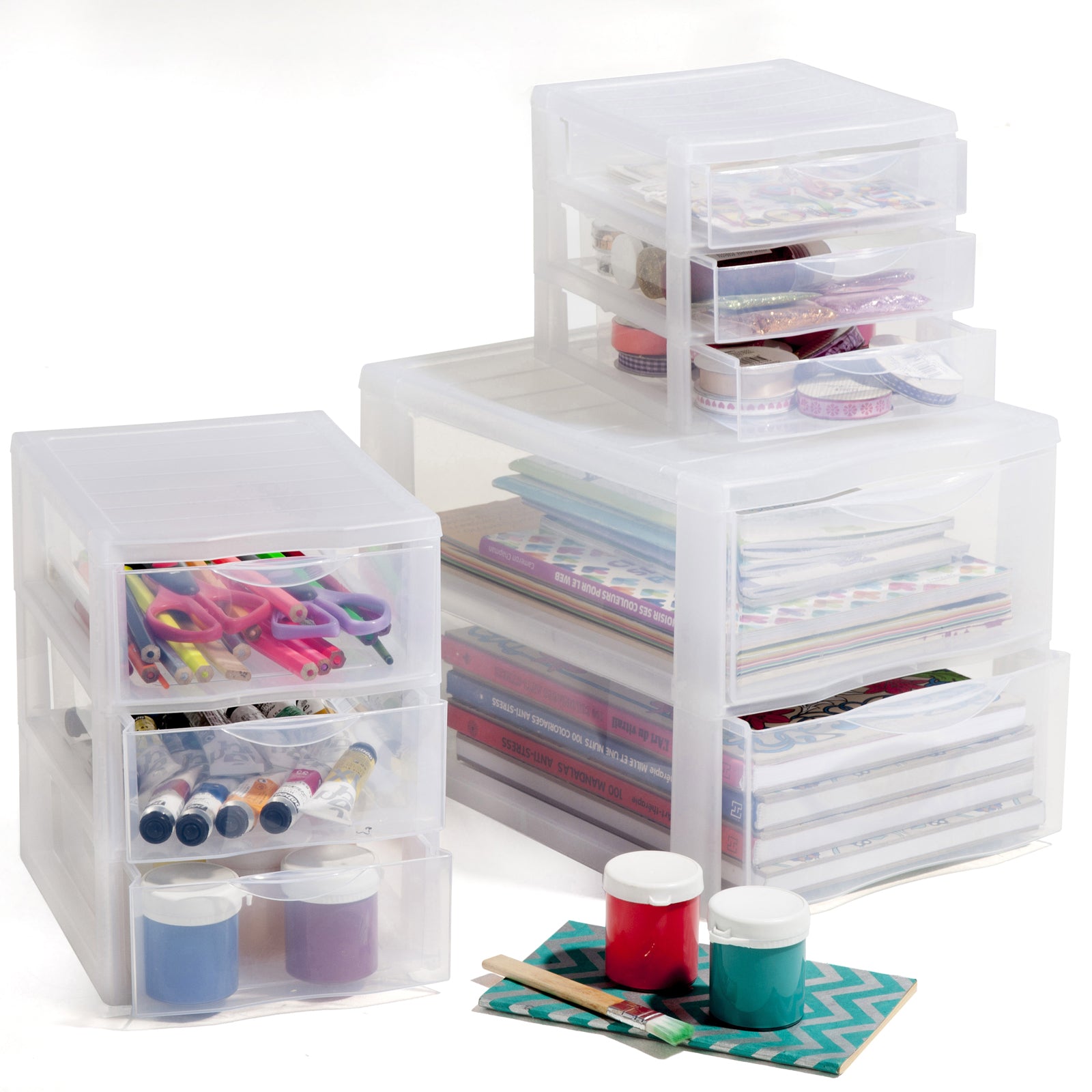 rotho-orgamix-schubladenbox-3-sch-be-din-a5-transparent-stapelbar image 3