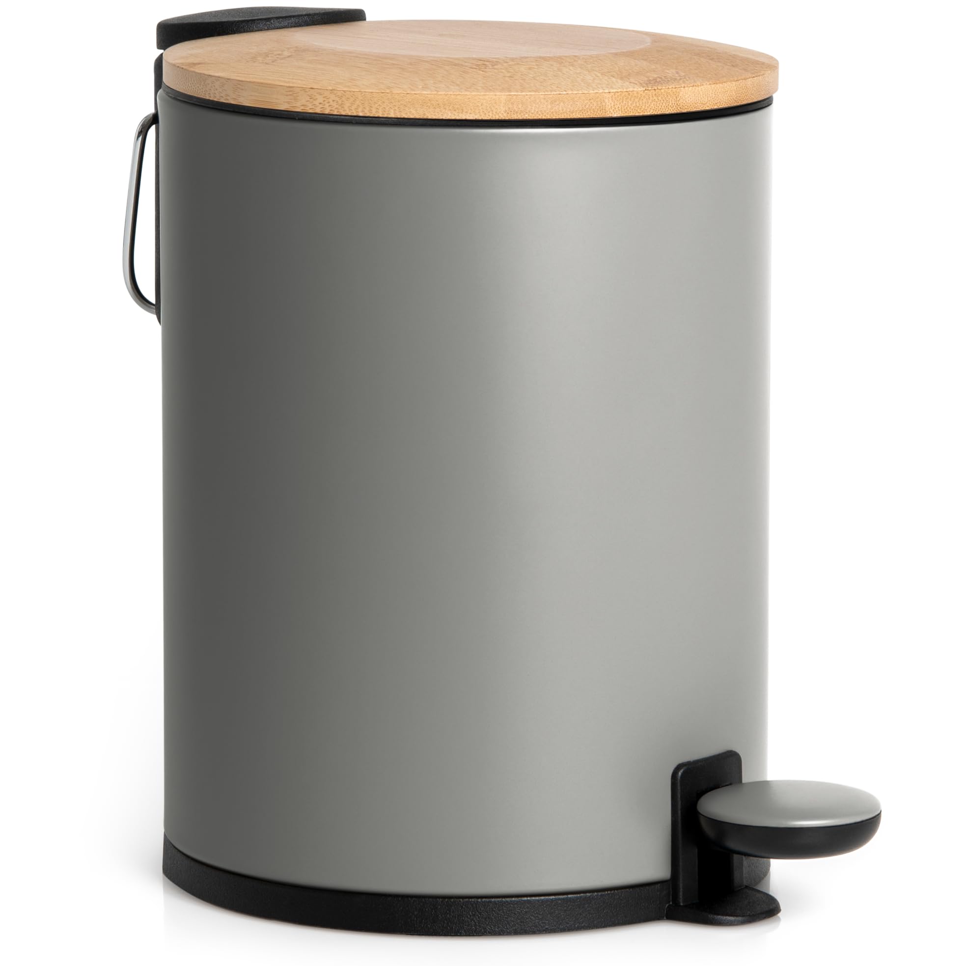 kazai-kosmetikeimer-bambus-3-l-grau-mit-absenkautomatik image 1