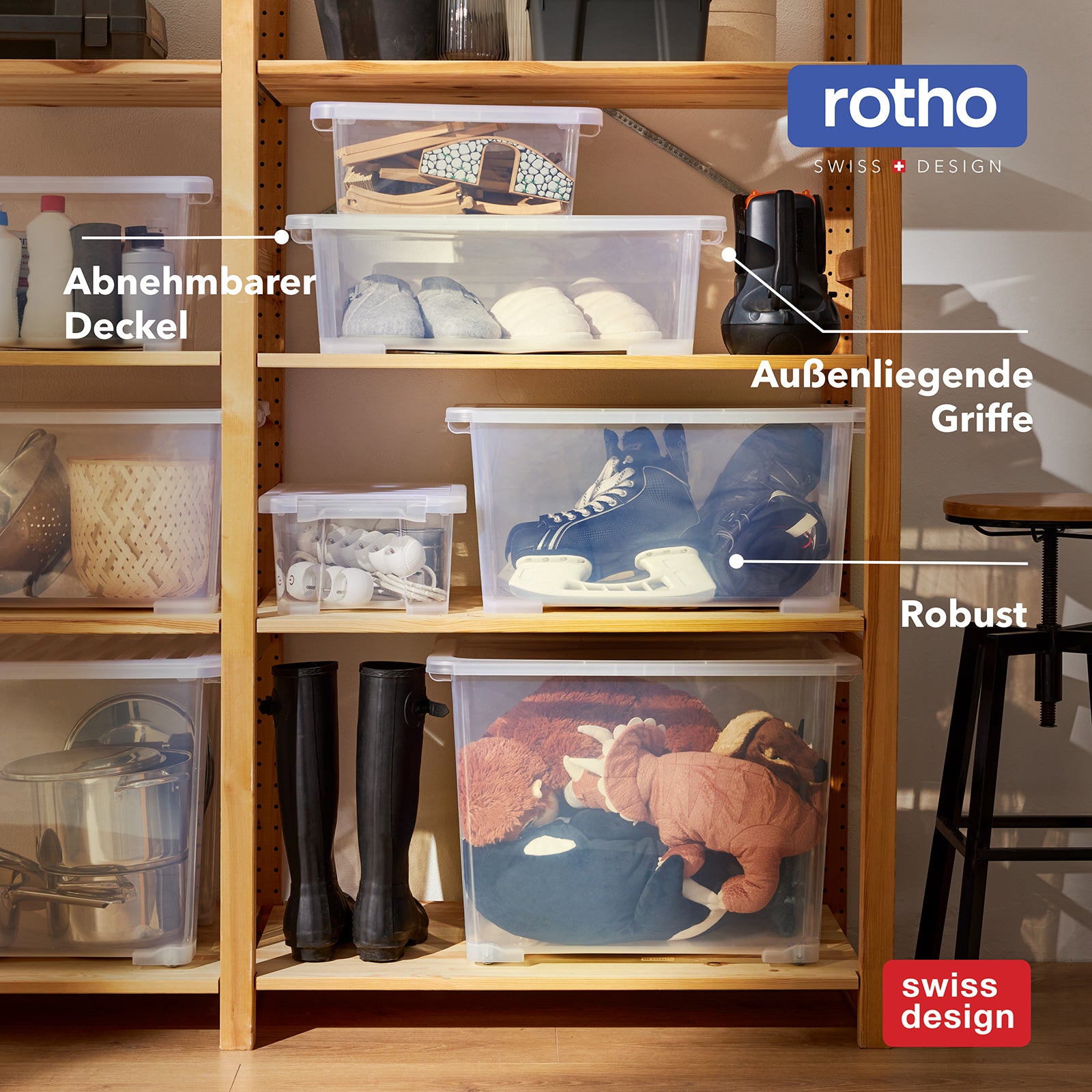 rotho-core-basic-box-15-l-transparent-4er-set-mit-deckel image 4