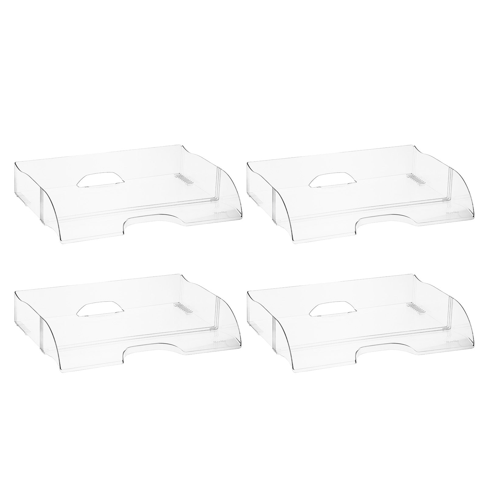 rotho-timeless-formularschale-quer-briefablage-4er-set-transparent image 1
