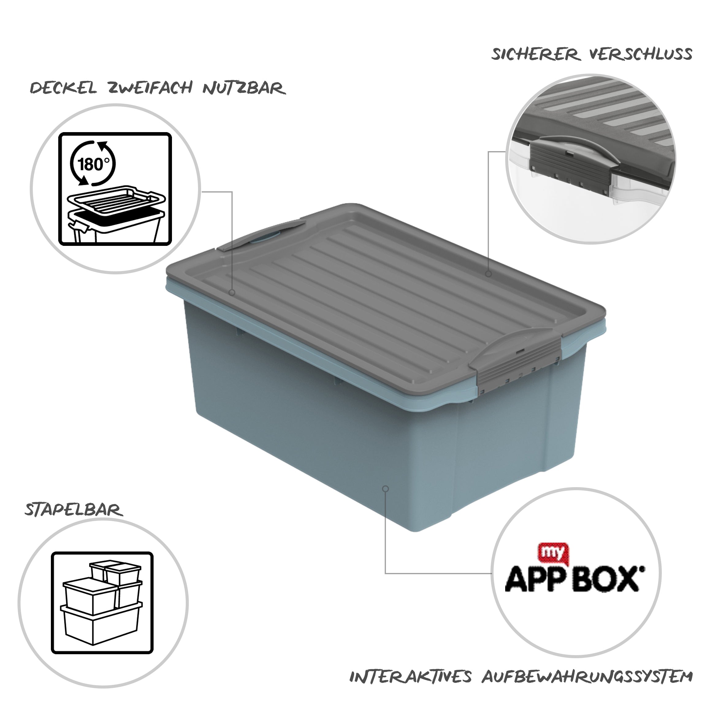 rotho-compact-stapelbox-a4-13-l-gr-n-aufbewahrungsbox image 6