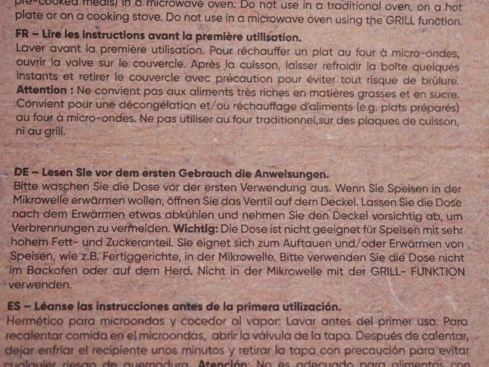 Besteck dabei
