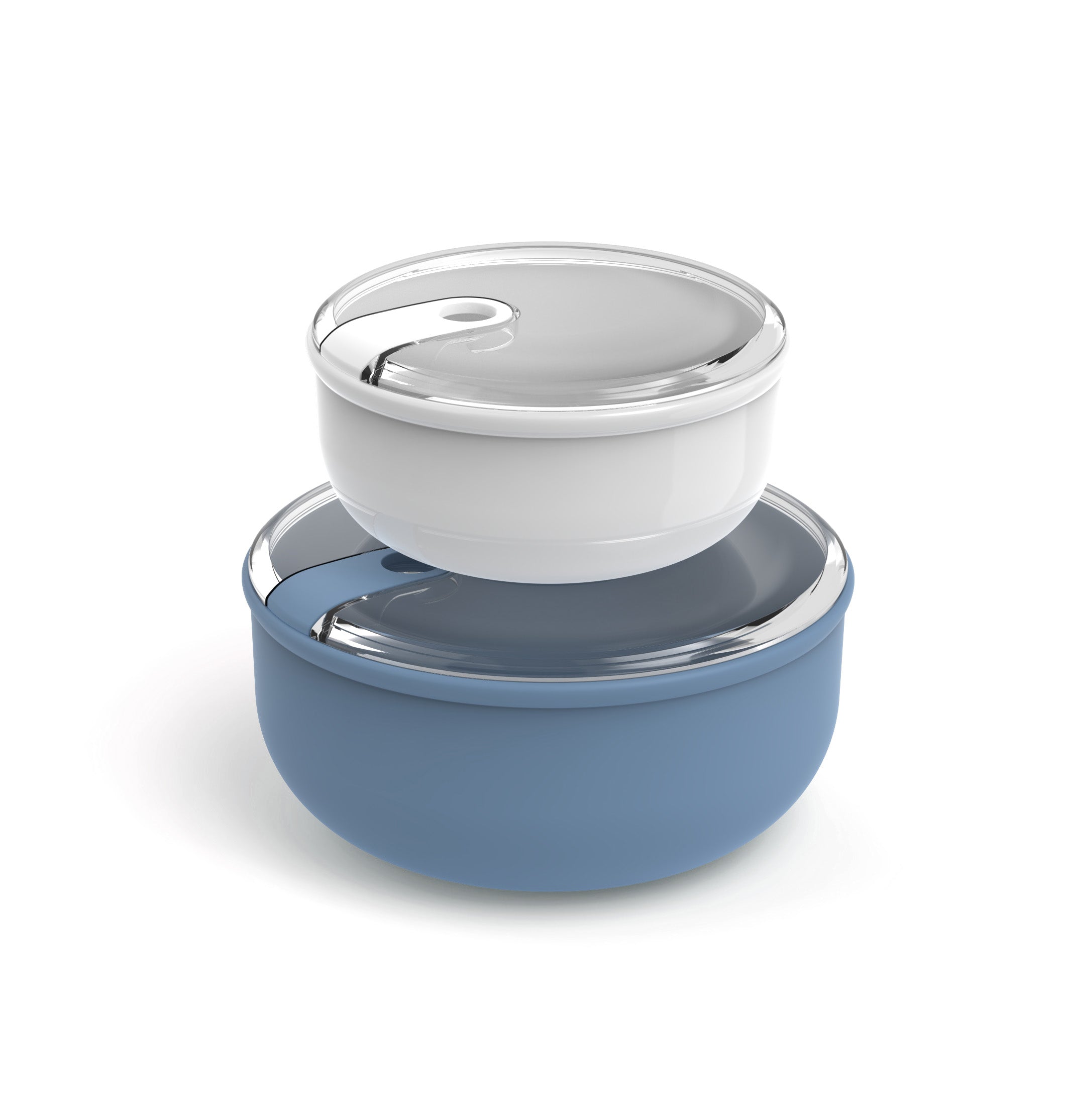 rotho-ela-frischhaltedose-rund-2er-set-blau-wei-auslaufsicher image 1