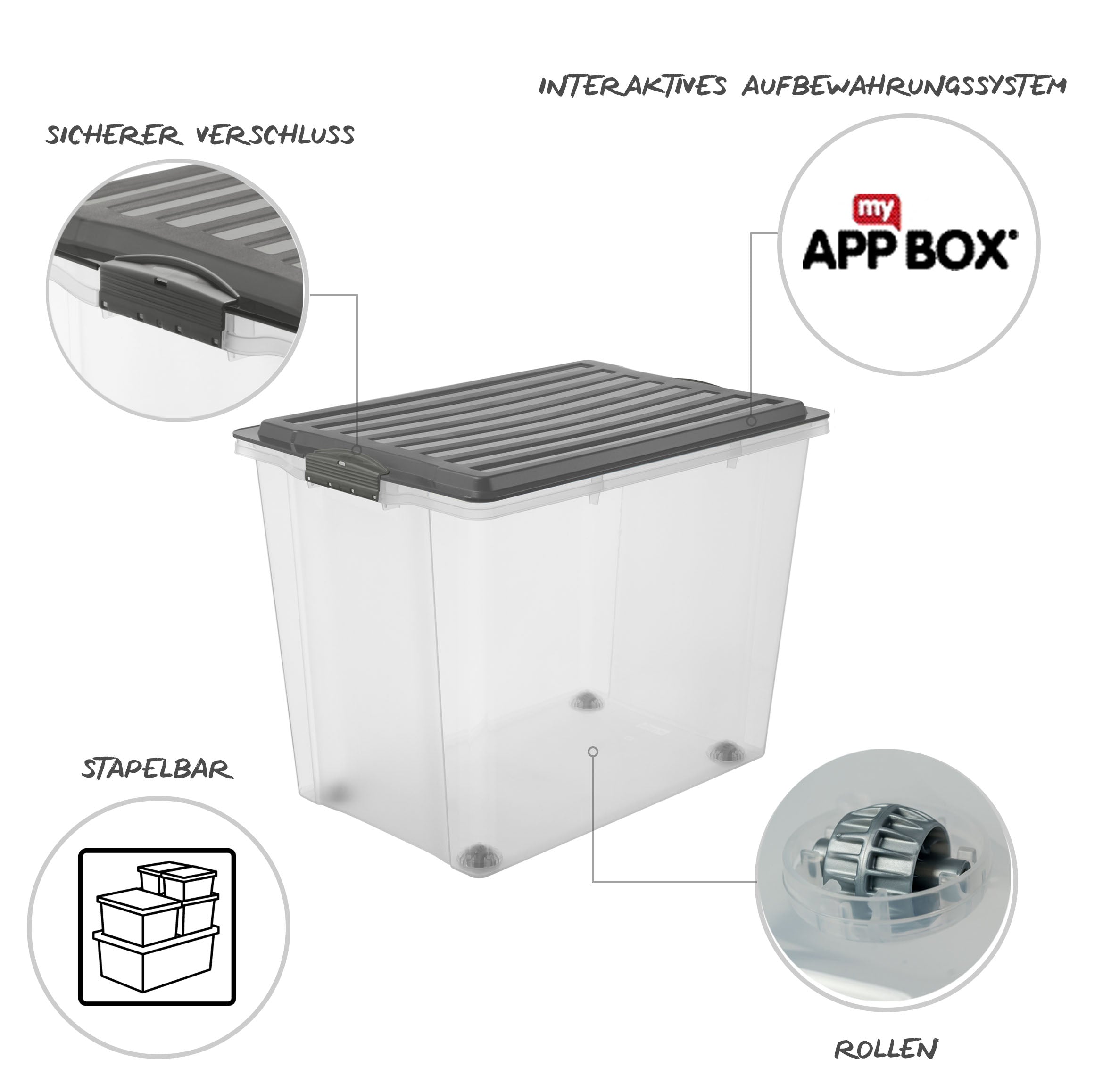 rotho-compact-stapelbox-70-l-anthrazit-3er-set-robust image 3