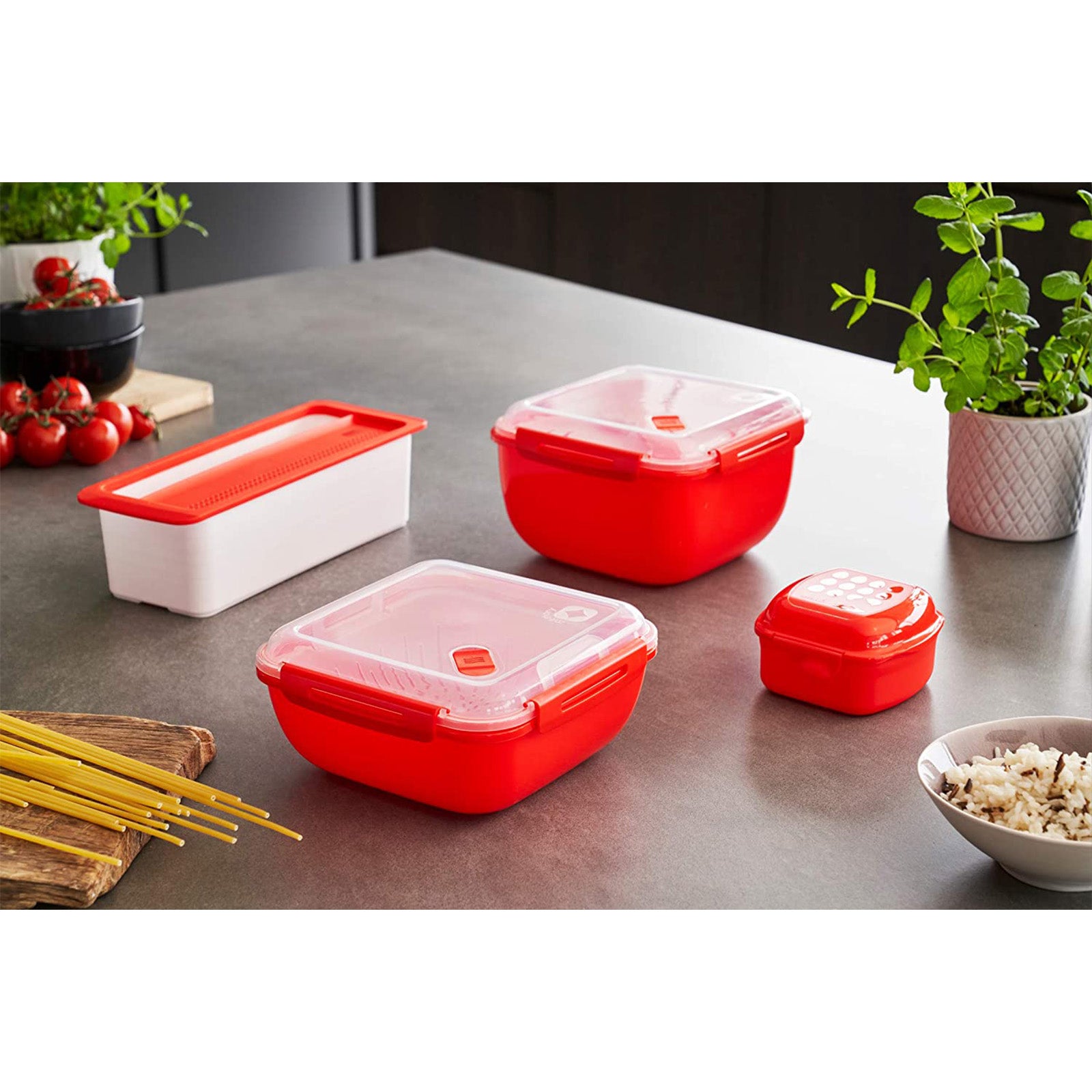 rotho-memory-microwave-dampfgarer-1-7-l-papaya-bpa-frei image 7
