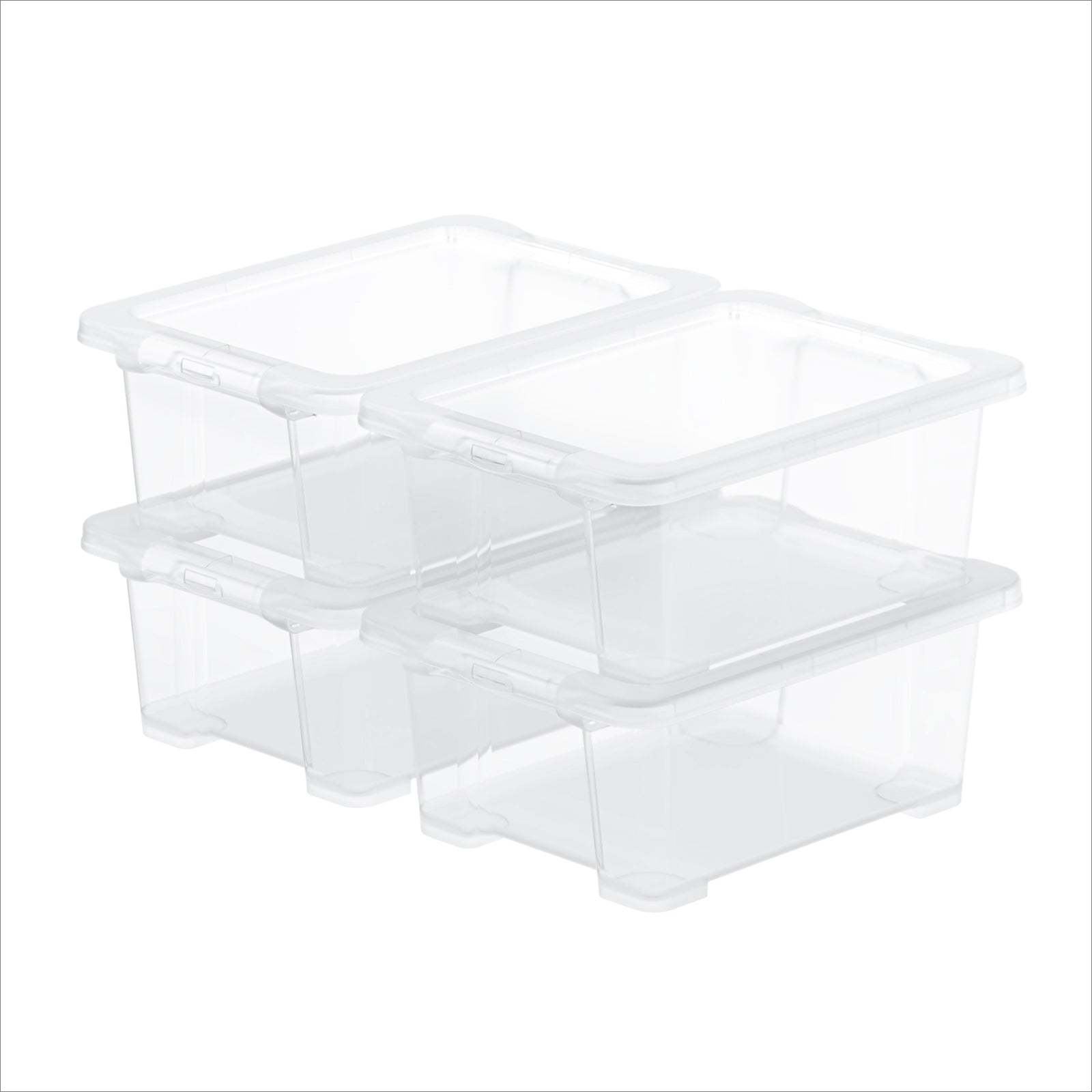 rotho-core-basic-aufbewahrungsbox-11-l-4er-set-transparent image 1