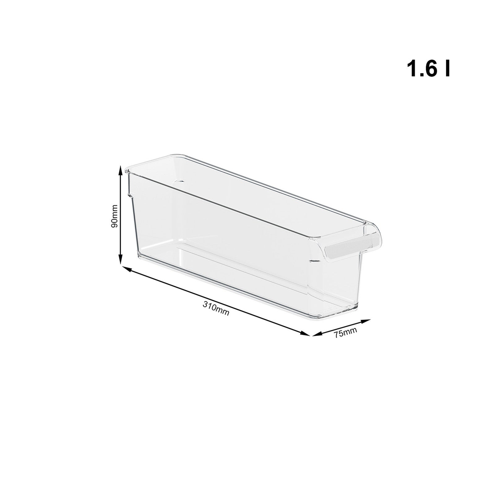 rotho-loft-k-hlschrankorganizer-s-1-6-l-transparent image 3
