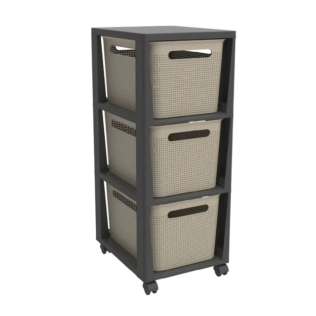 rotho-brisen-tower-3x16l-rollcontainer-wei-a4-schubladenbox image 1