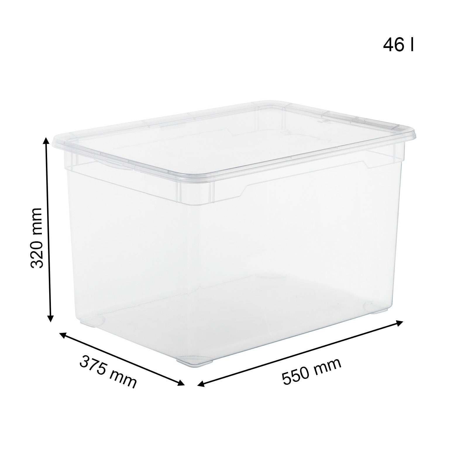 rotho-clear-aufbewahrungsbox-46-l-transparent-mit-deckel image 4