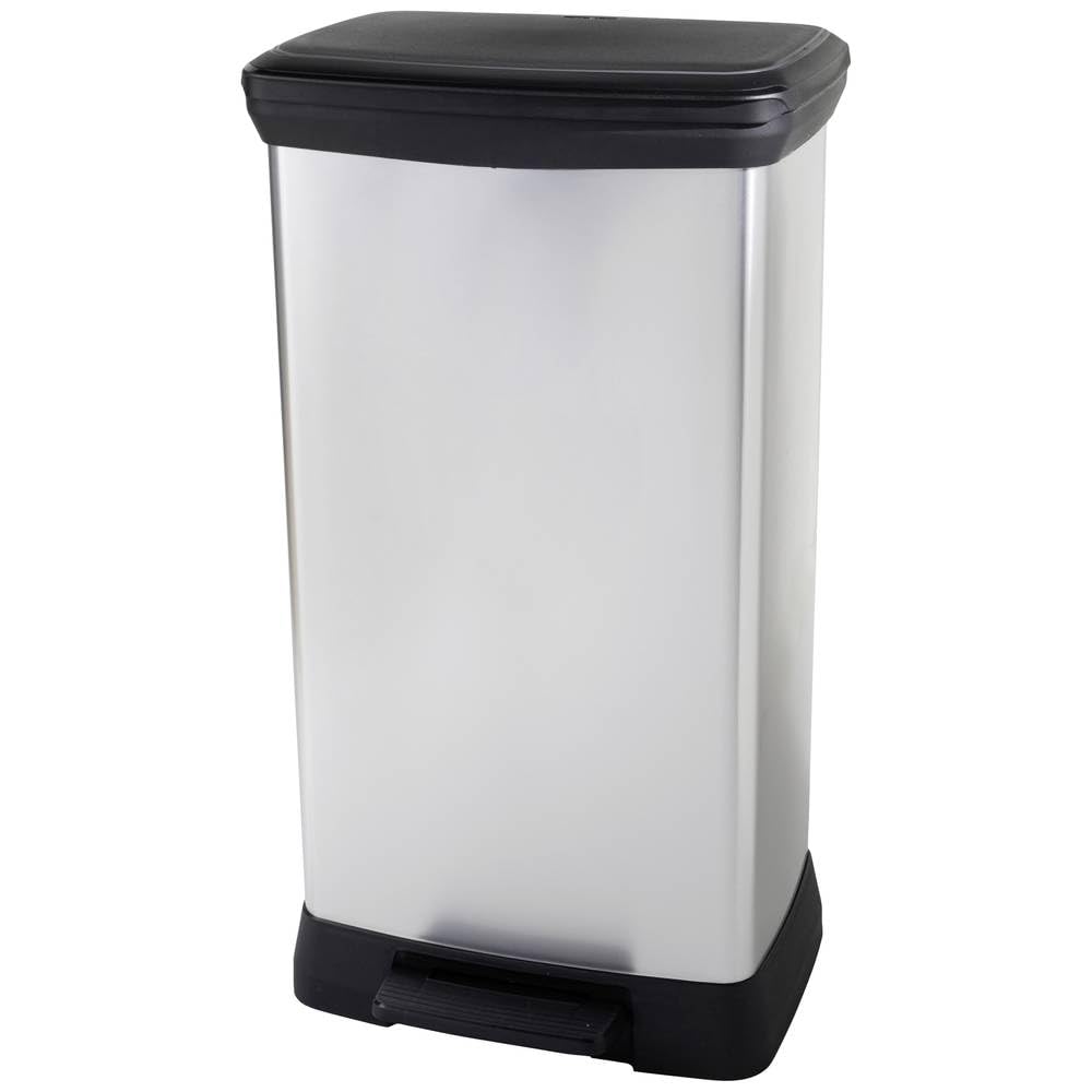 curver-deco-duo-pedaleimer-46l-silber-2x23l-m-lltrennung image 1