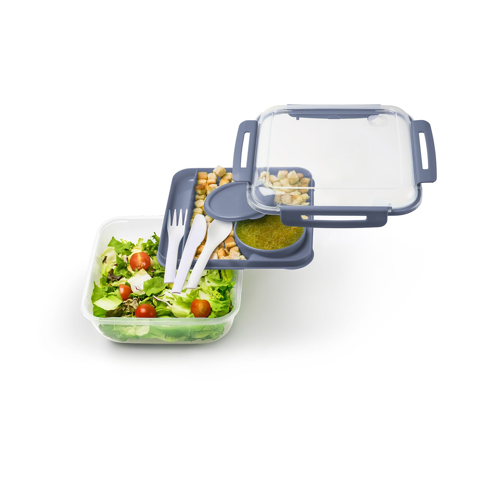 rotho-memory-salatbox-1-7l-horizontblau-besteck image 4