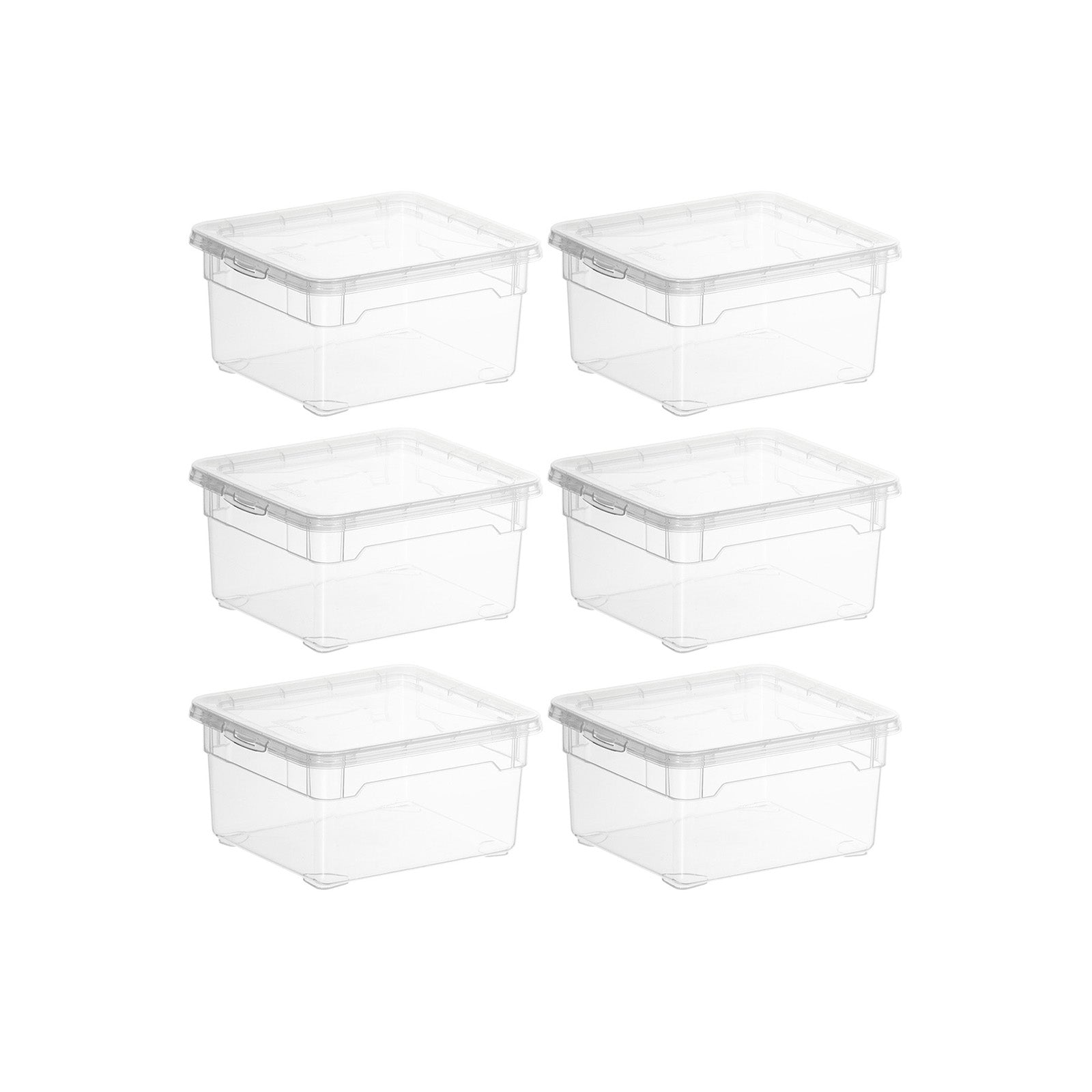 rotho-clear-box-small-3er-set-transparent-mit-deckel image 3
