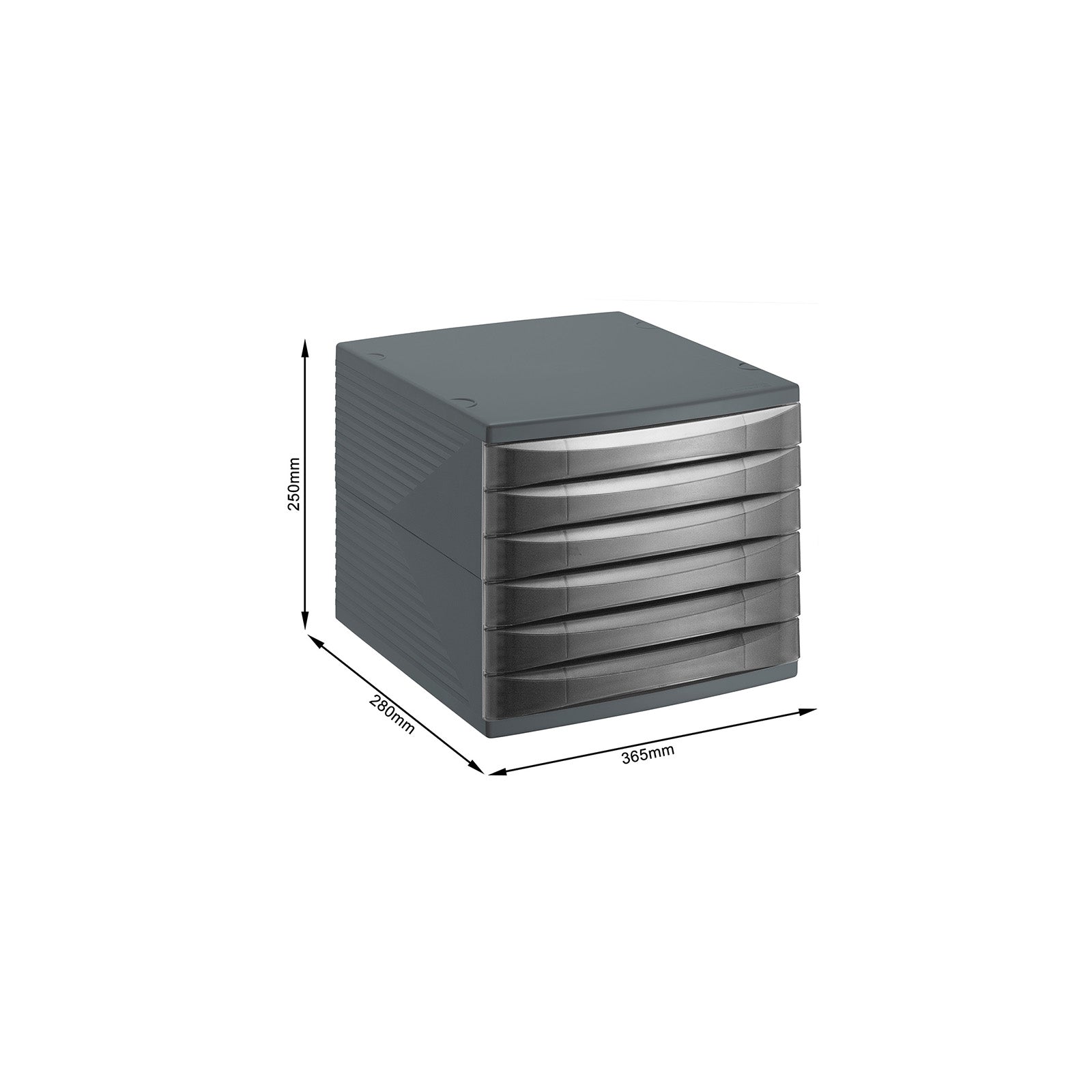 rotho-quadra-b-robox-a4-schubladenbox-6-sch-be-anthrazit image 5