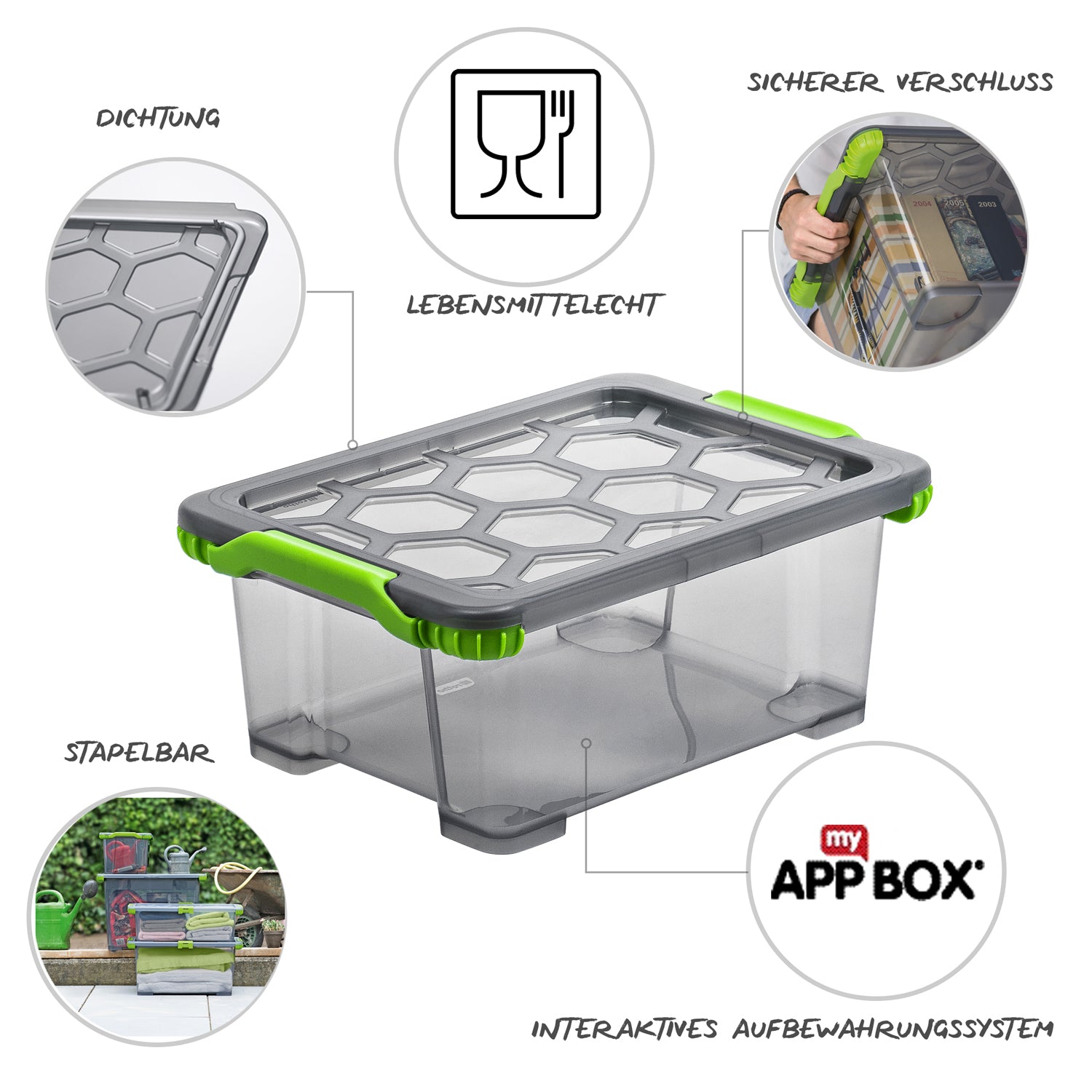rotho-evo-aufbewahrungsbox-11-l-3er-set-anthrazit image 3