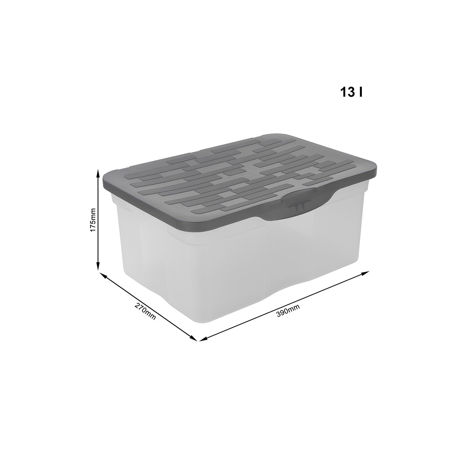 rotho-ranger-aufbewahrungsbox-din-a4-13l-transparent-stapelbar image 2
