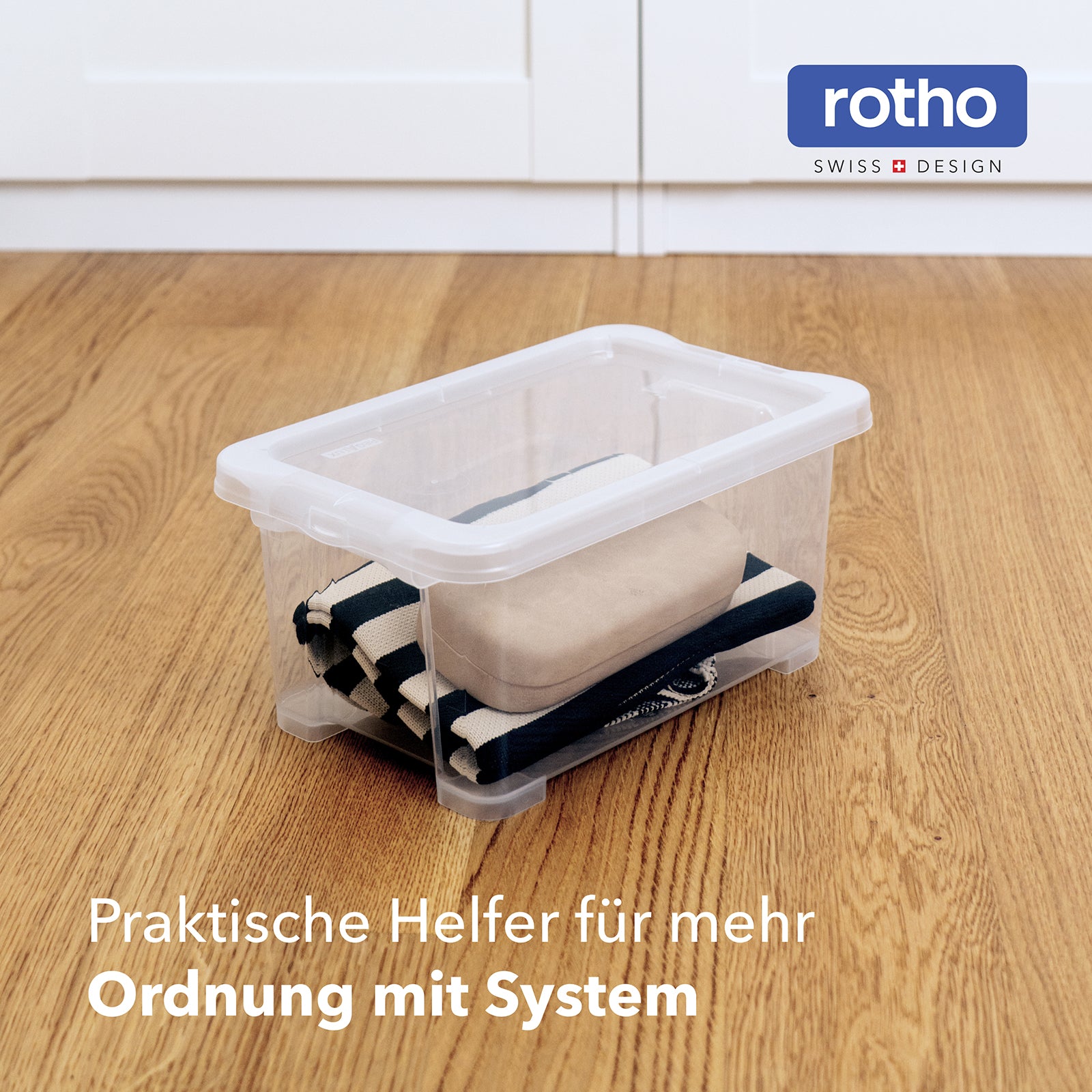 rotho-core-basic-box-4l-mit-deckel-8er-set-transparent image 2