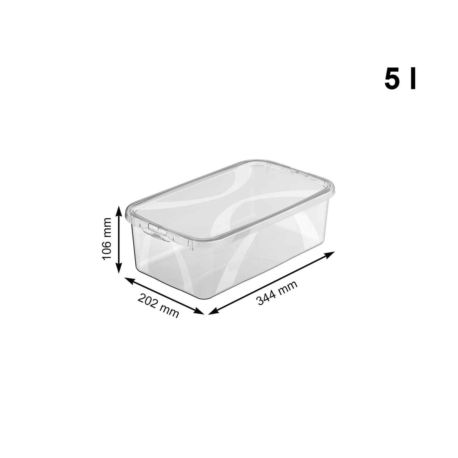 rotho-lona-box-5-l-mit-deckel-transparent-staubdicht image 4