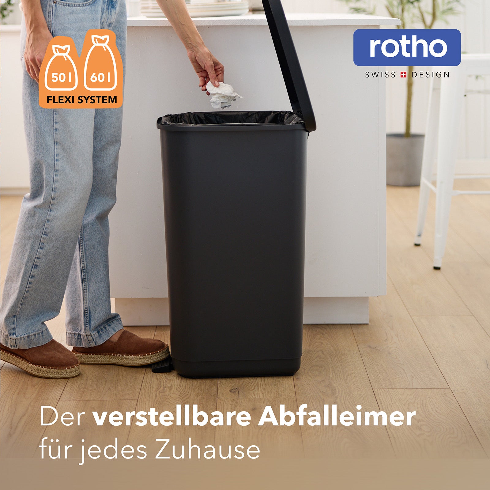 rotho-orbe-treteimer-55-l-holzkohle-m-lleimer-pedal image 3