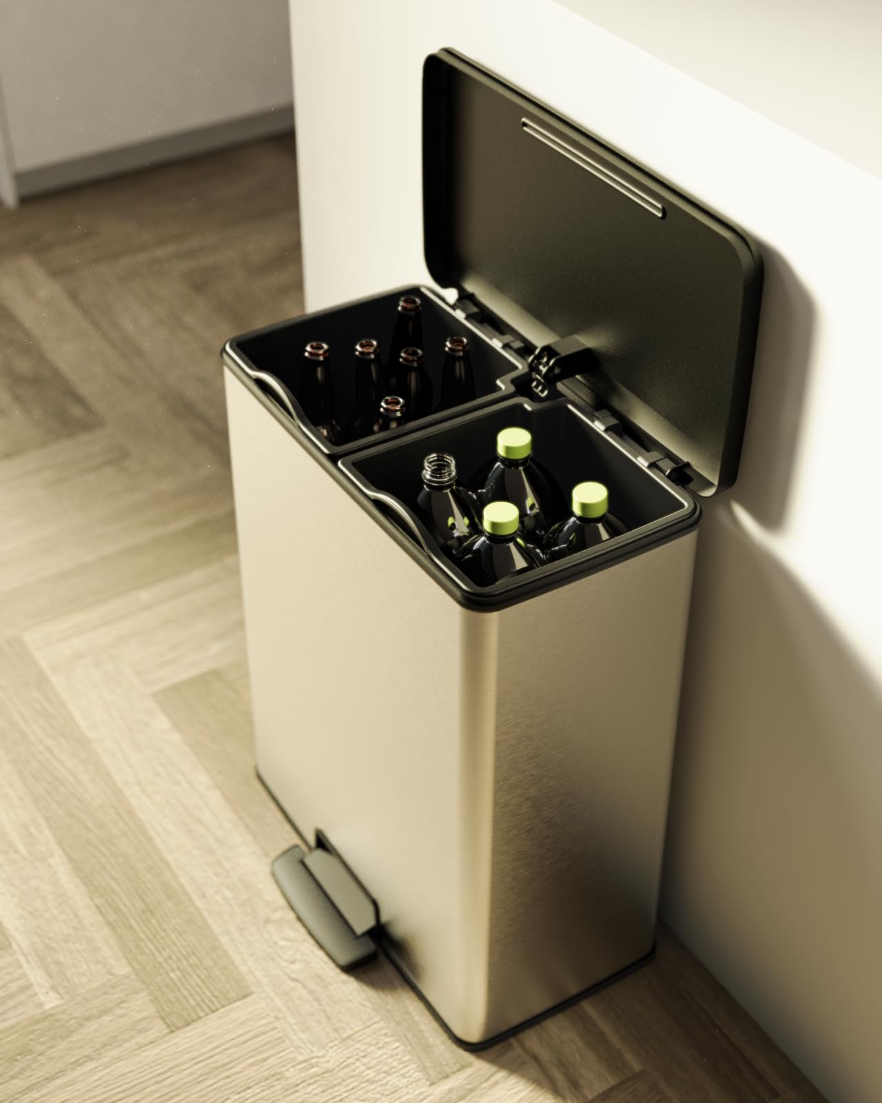 curver-deco-duo-bin-m-lleimer-2x26l-silber-metallic-mit-pedal image 7