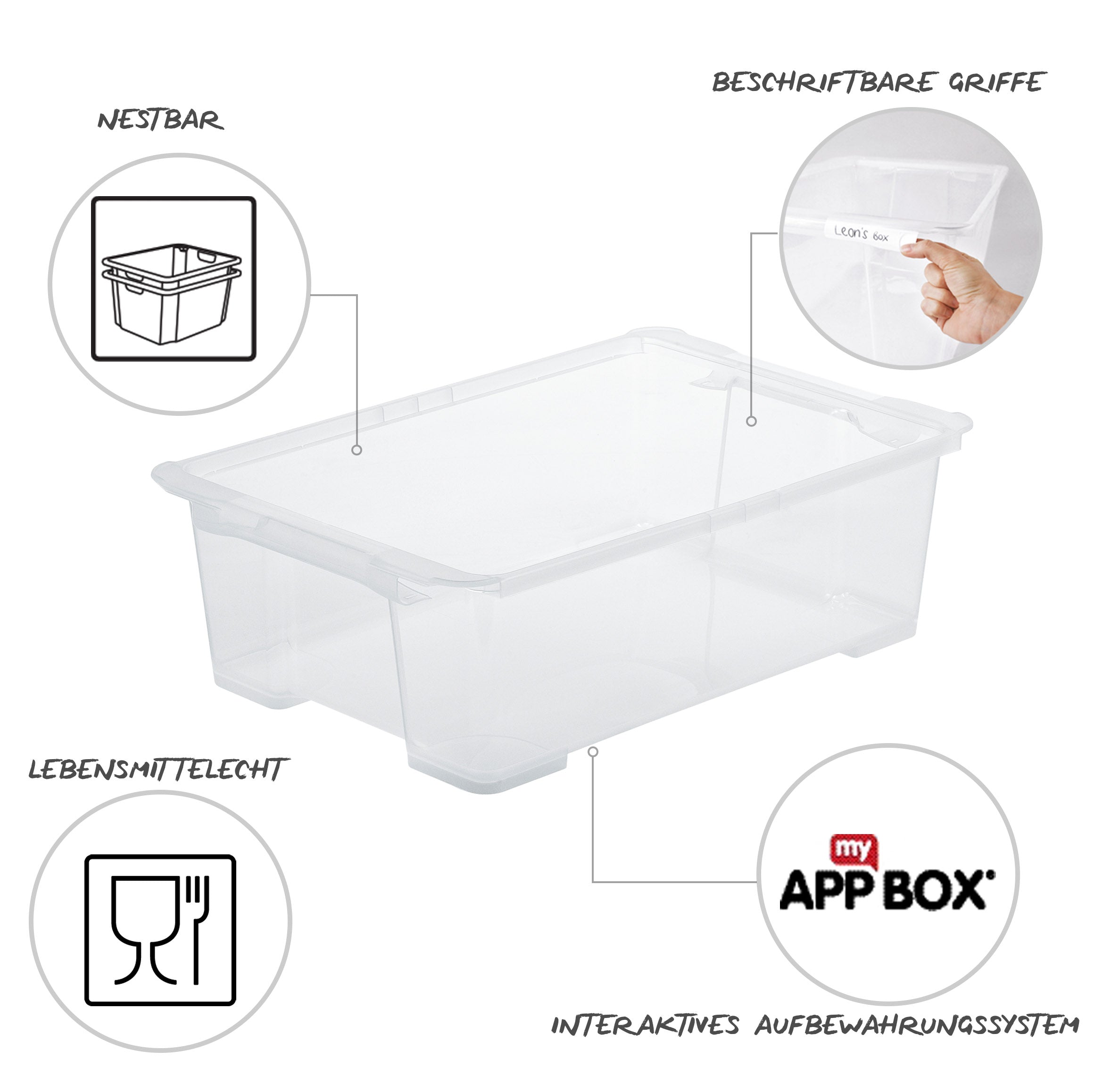 rotho-evo-easy-box-30-l-aufbewahrungsbox-transparent-bpa-frei image 3