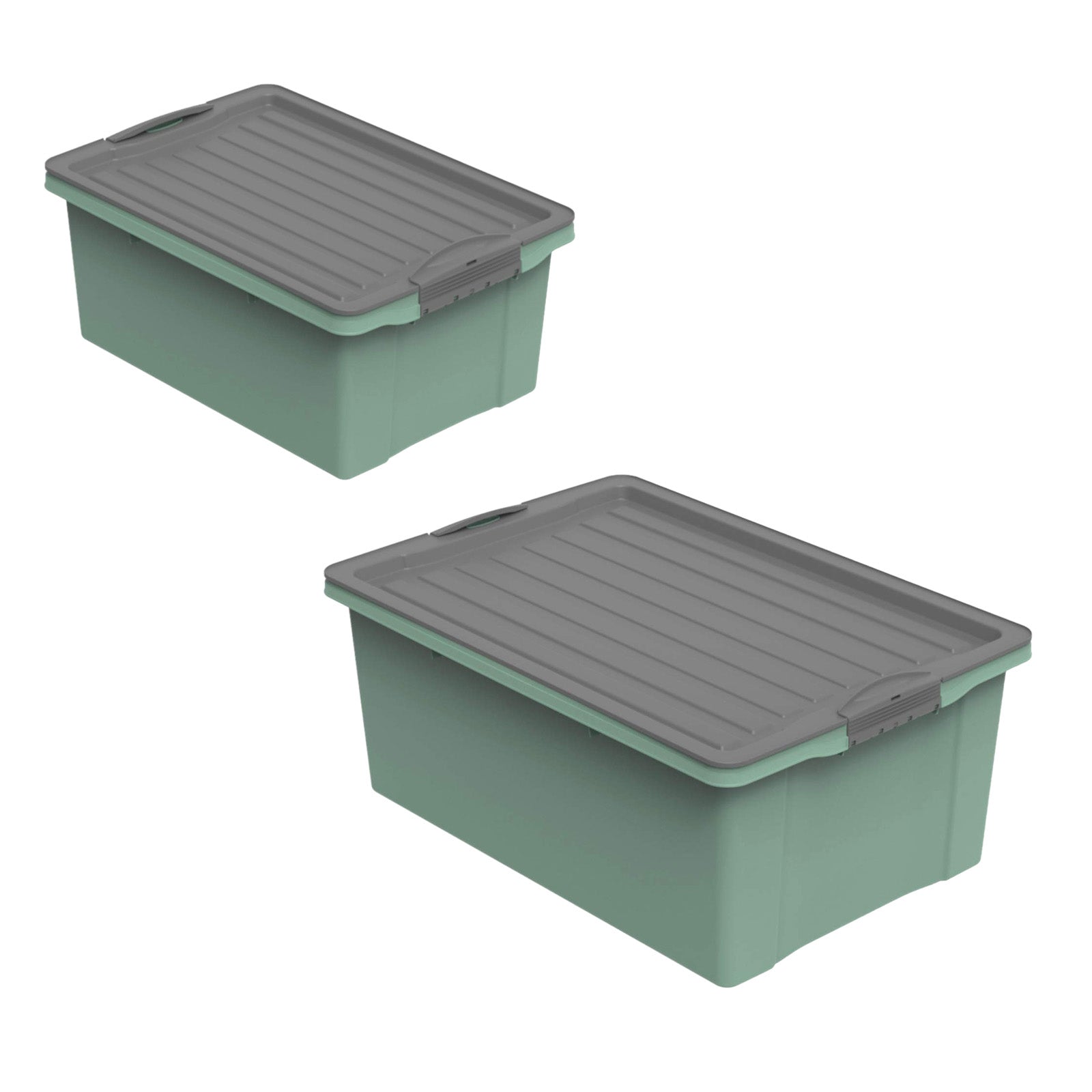 rotho-compact-stapelboxen-2er-set-38-l-13-l-horizontblau image 1