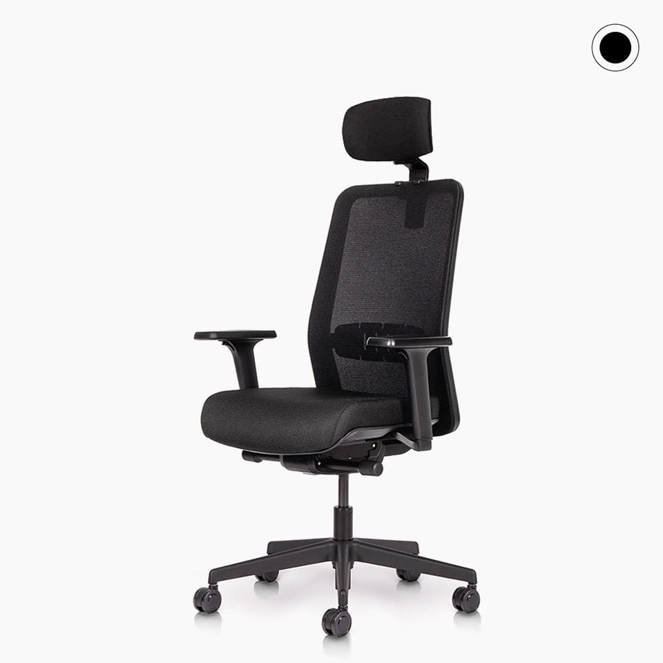 lento-proto-b-rostuhl-mit-kopfst-tze-netz-schwarz-ergonomisch image 1