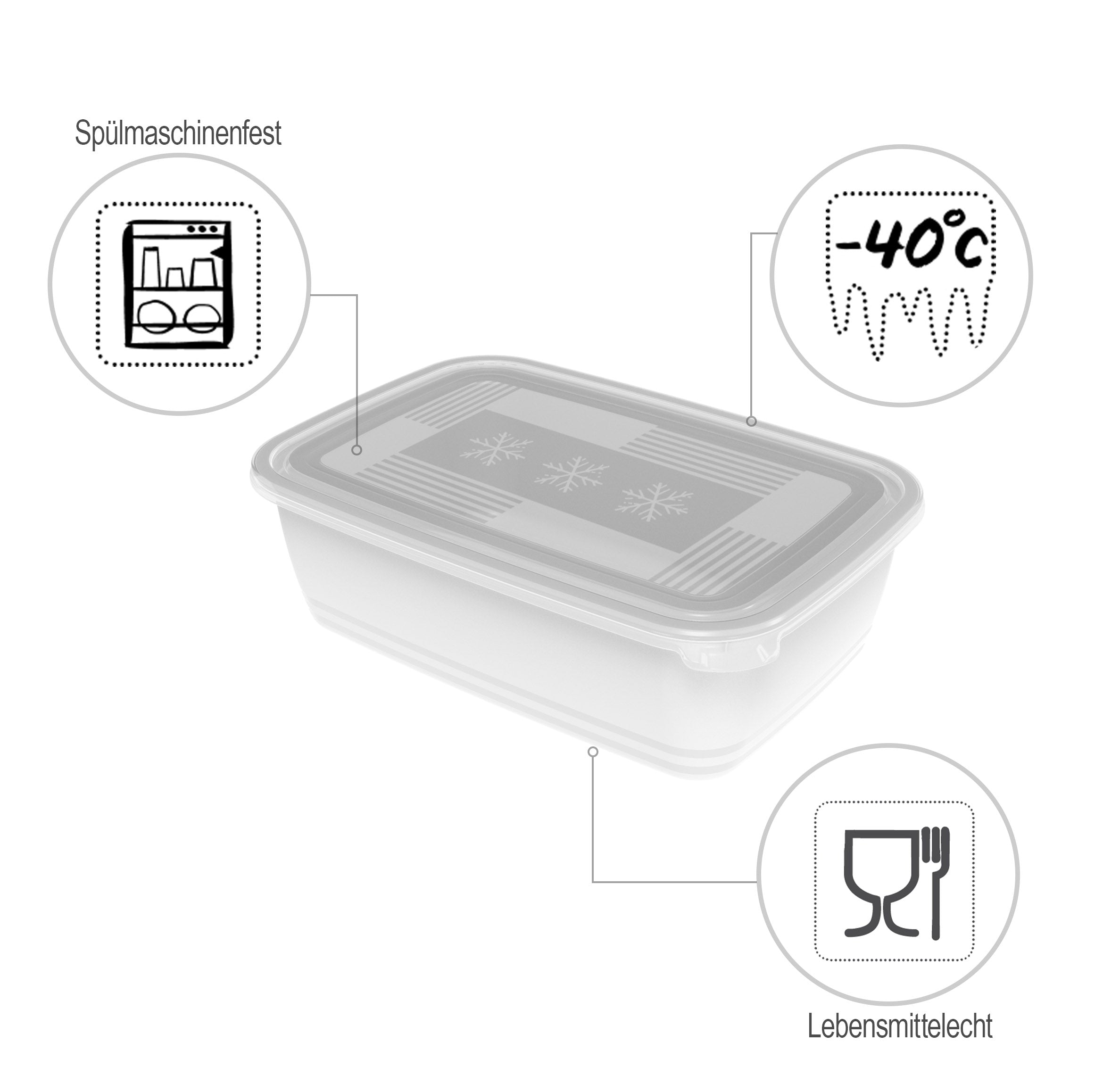 rotho-freeze-gefrierdose-3-7-l-transparent-eckig image 4