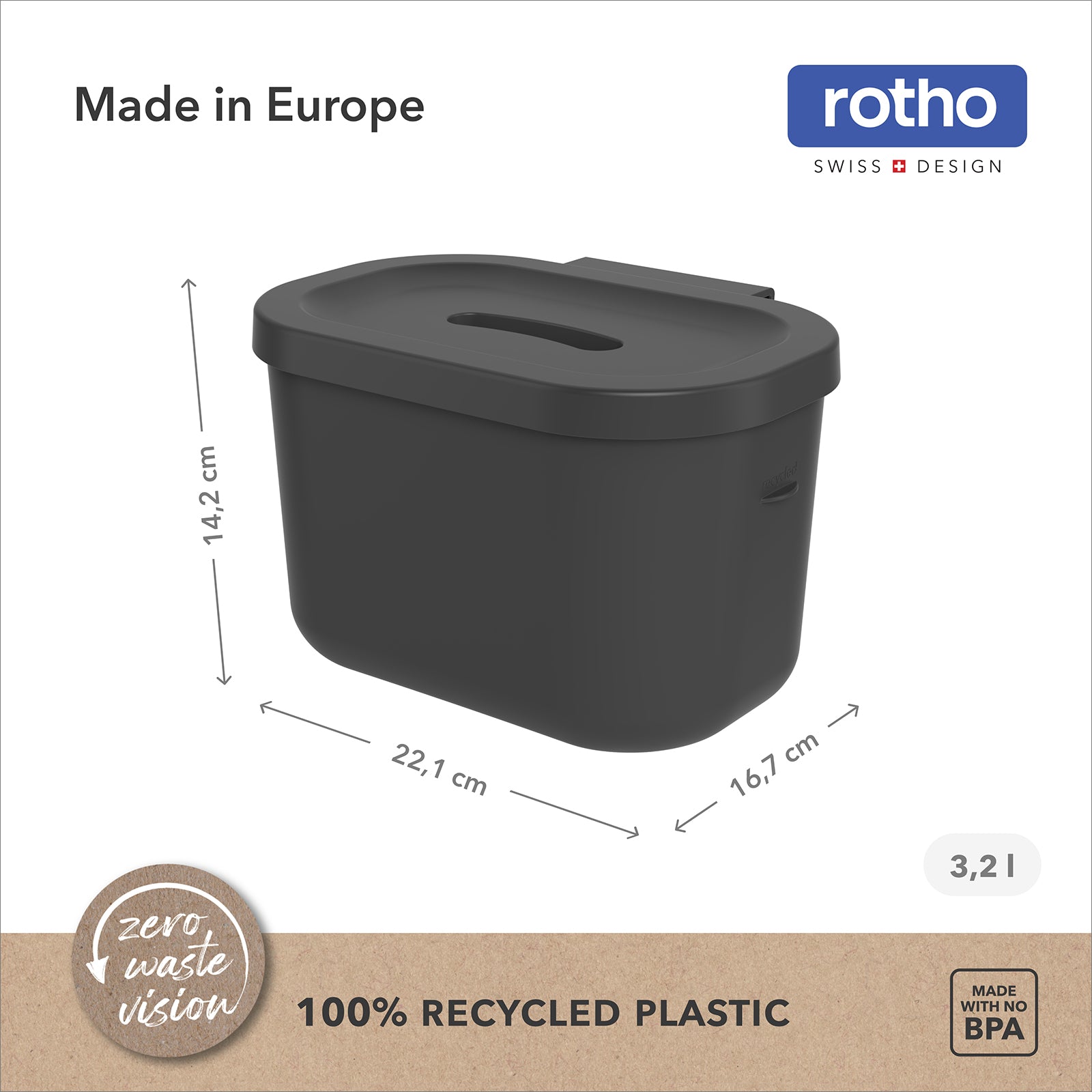 rotho-salsa-biobeh-lter-3-2l-schwarz-recycelt-zum-h-ngen image 3