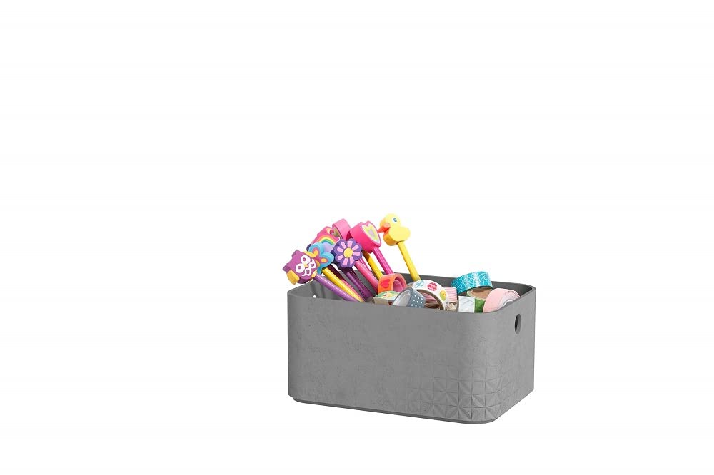 curver-beton-box-s-aufbewahrungsbox-4l-grau-beton-look image 2