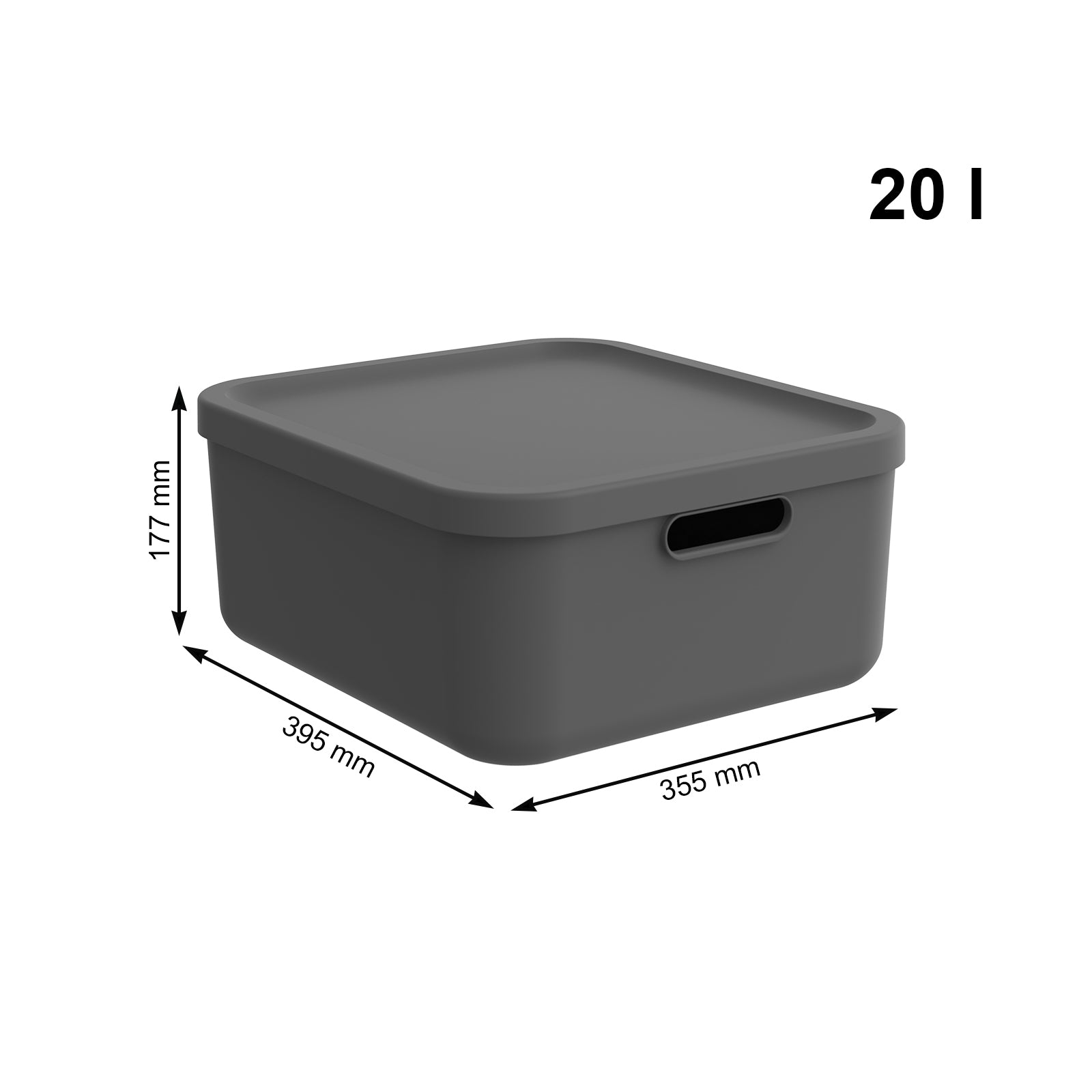 rotho-albula-light-aufbewahrungsbox-20-l-4er-set-stapelbar image 2