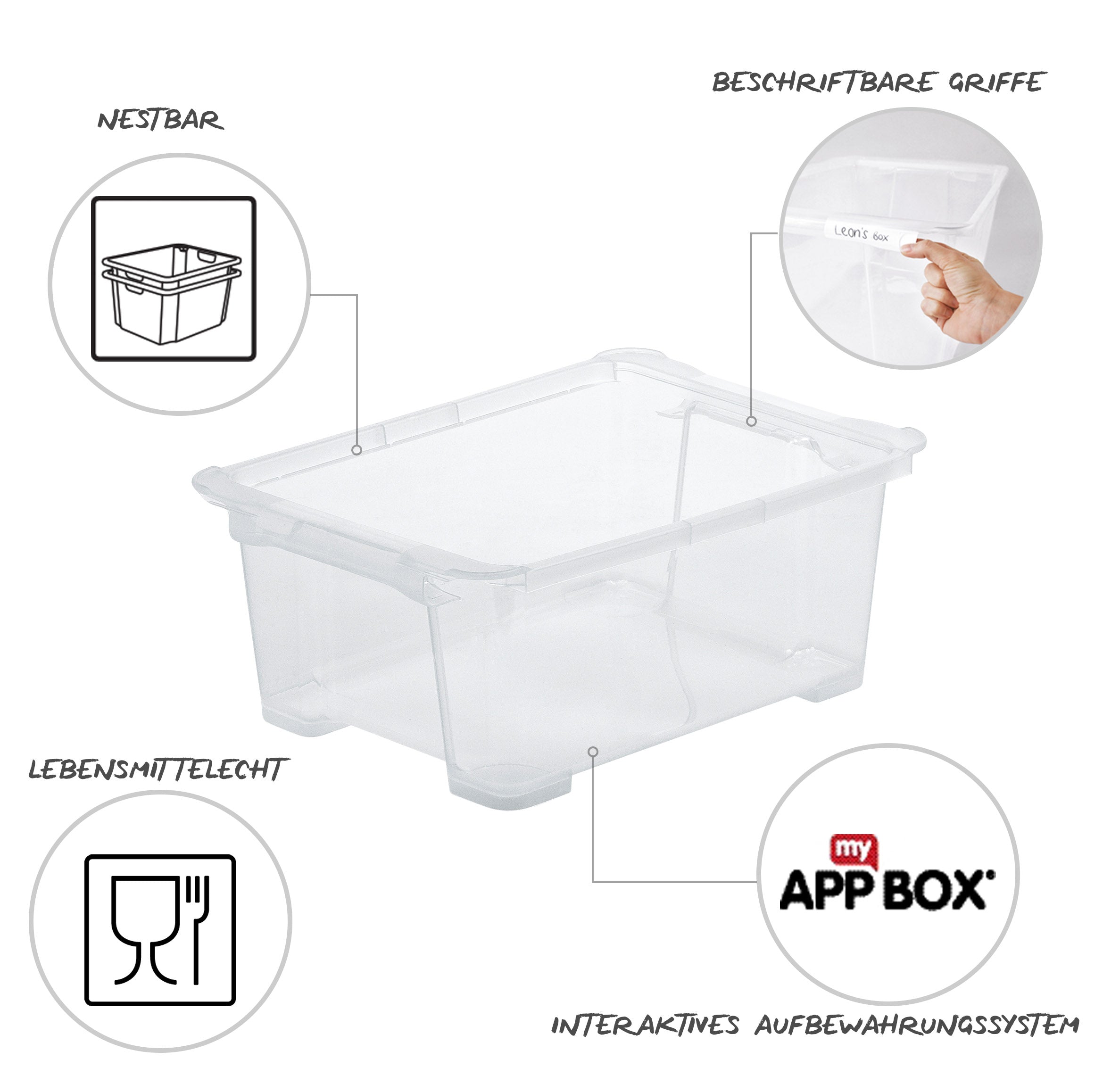 rotho-evo-easy-box-11-l-transparent-stapelbar image 3