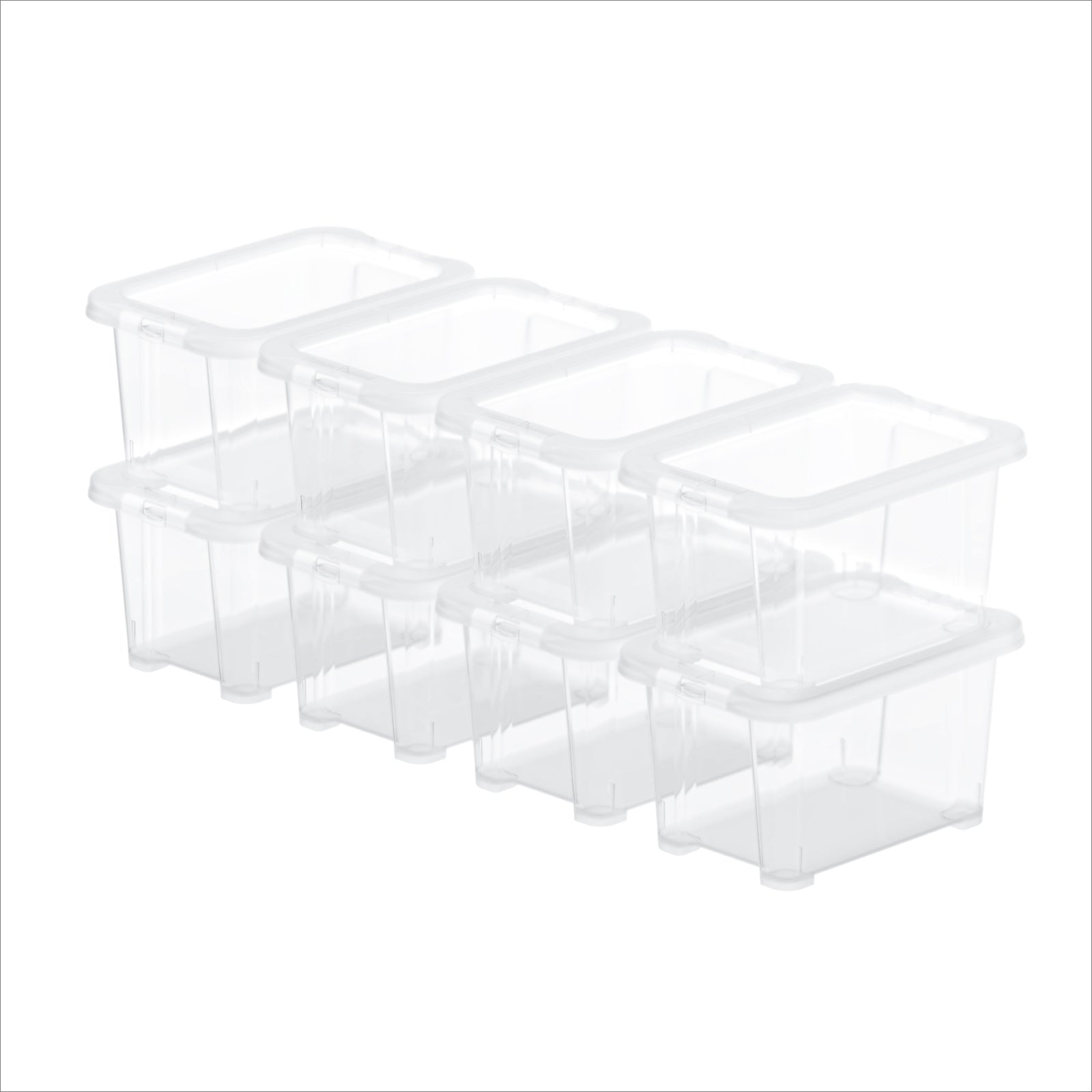 rotho-core-basic-box-1-2-l-mit-deckel-8er-set-transparent-stapelbar image 1