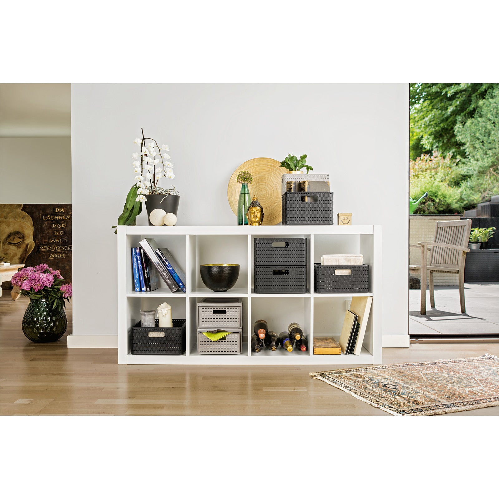 rotho-country-schubladenbox-klein-8-3-l-anthrazit-rattan image 5