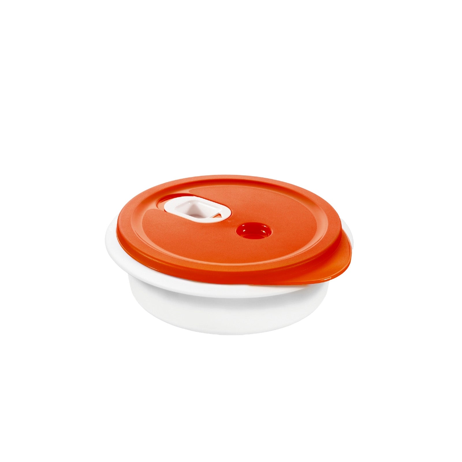 rotho-clever-mikrowellenteller-tief-1-l-rot-mit-deckel image 1
