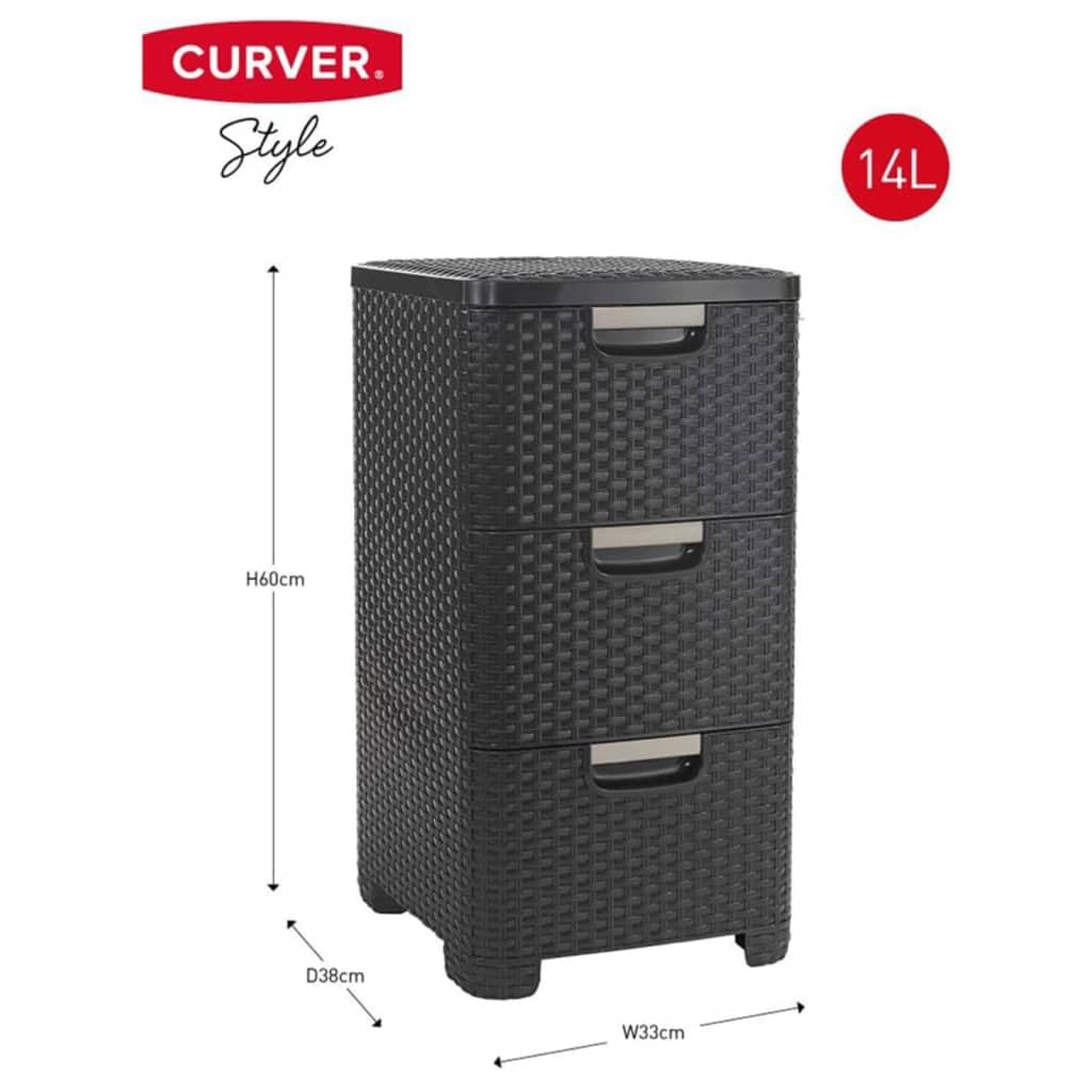 curver-style-schubladenturm-3x14l-anthrazit-37-8x32-8x60-cm image 3