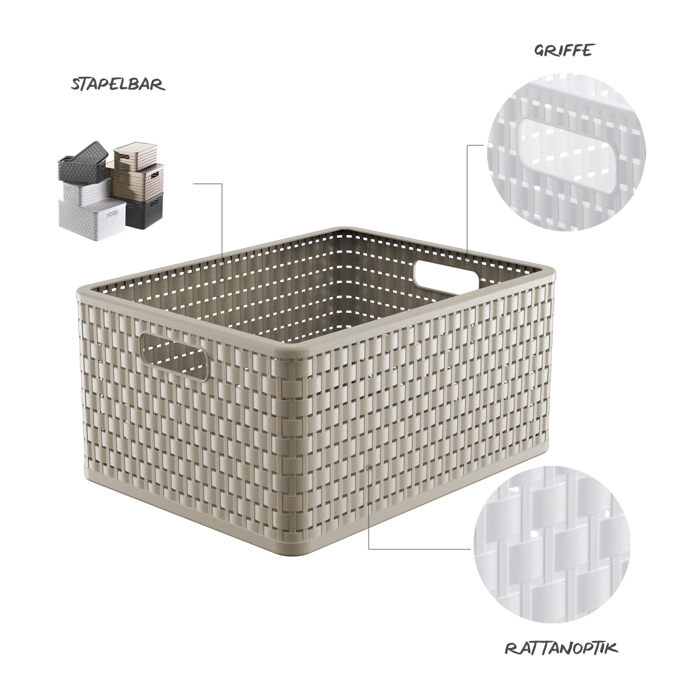 rotho-country-korb-din-a4-plus-28-l-anthrazit-rattan-optik image 6