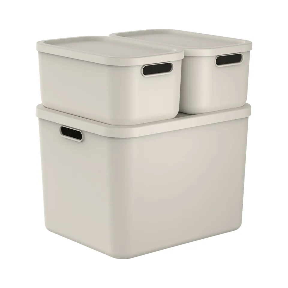 rotho-albula-light-aufbewahrungsbox-set-anthrazit-55l-12l image 1