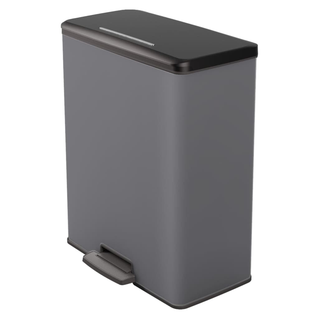 curver-deco-tretm-lleimer-65l-grau-metall-optik-soft-close image 1