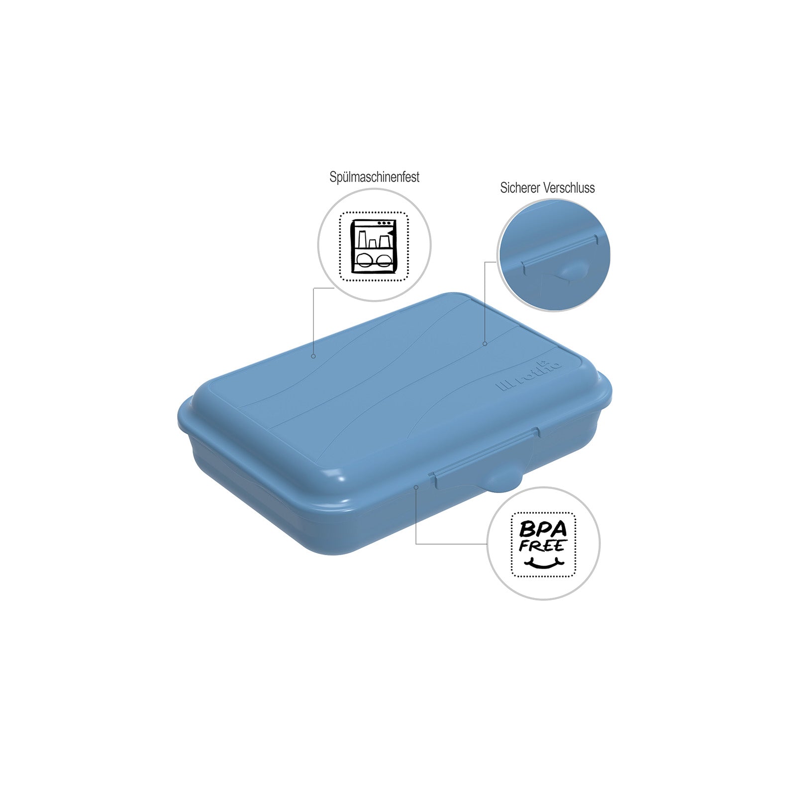 rotho-fun-lunchbox-0-45-l-transparent-brotdose-klein image 6