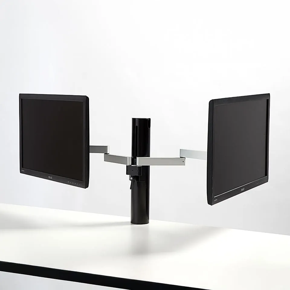 lento-future-flex-monitorhalter-f-r-2x27-zoll-schwarz image 1