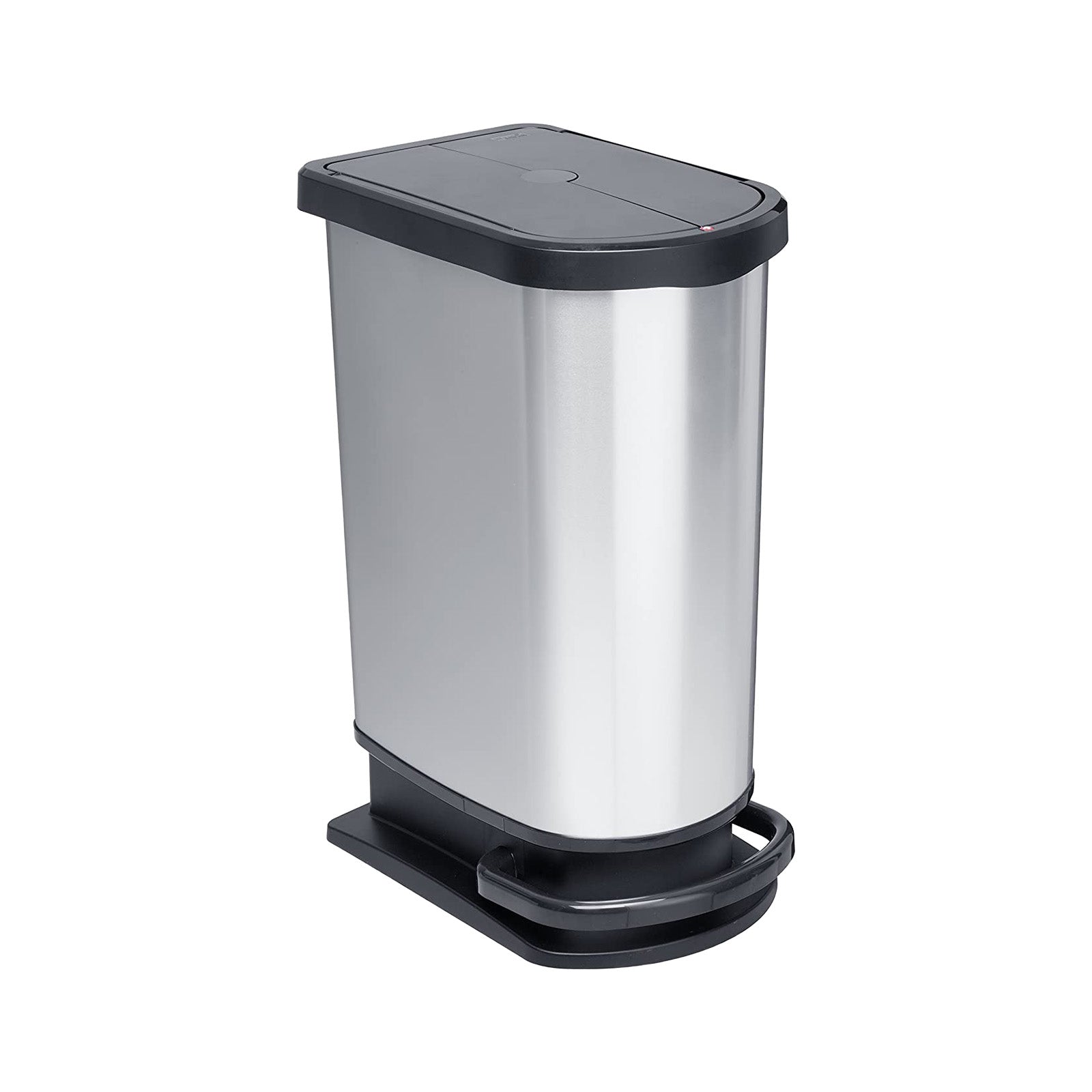 rotho-paso-treteimer-duo-50-l-silber-metall-optik image 2