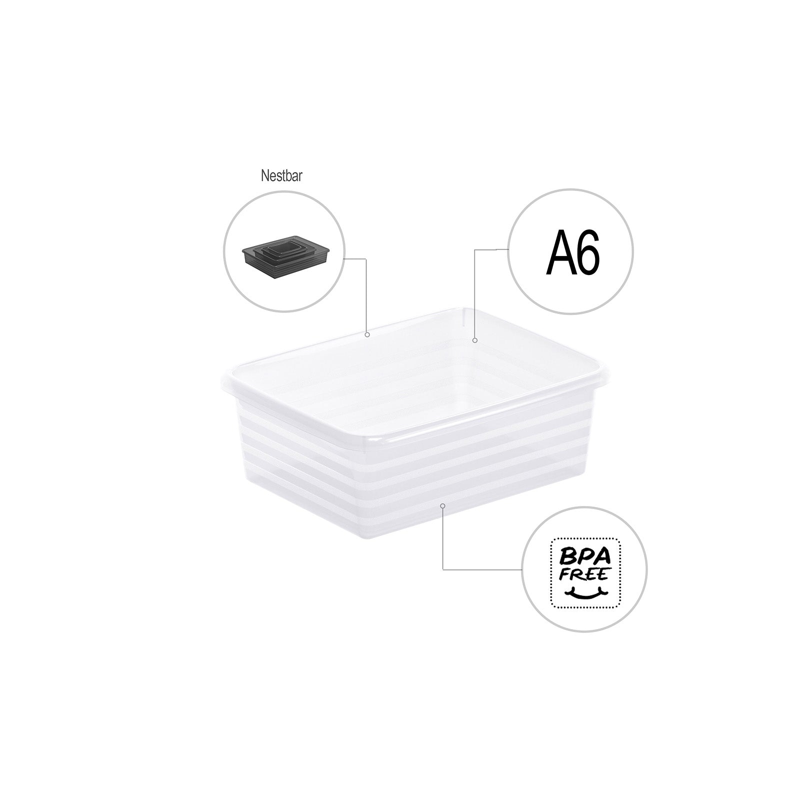 rotho-linus-formatk-rbchen-din-a6-organizer-transparent-stapelbar image 3