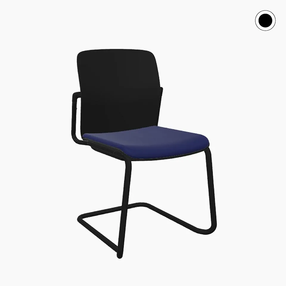 lento-light-2-0-freischwinger-stapelstuhl-sitzpad-schwarz image 1