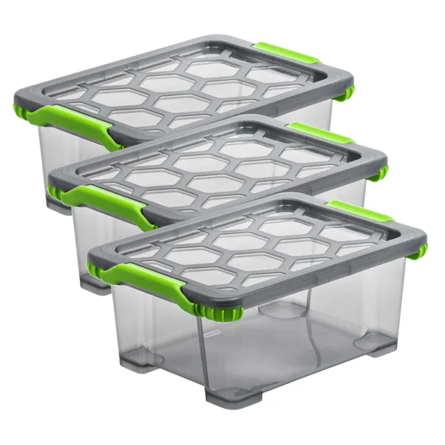rotho-evo-aufbewahrungsbox-11-l-3er-set-anthrazit image 1