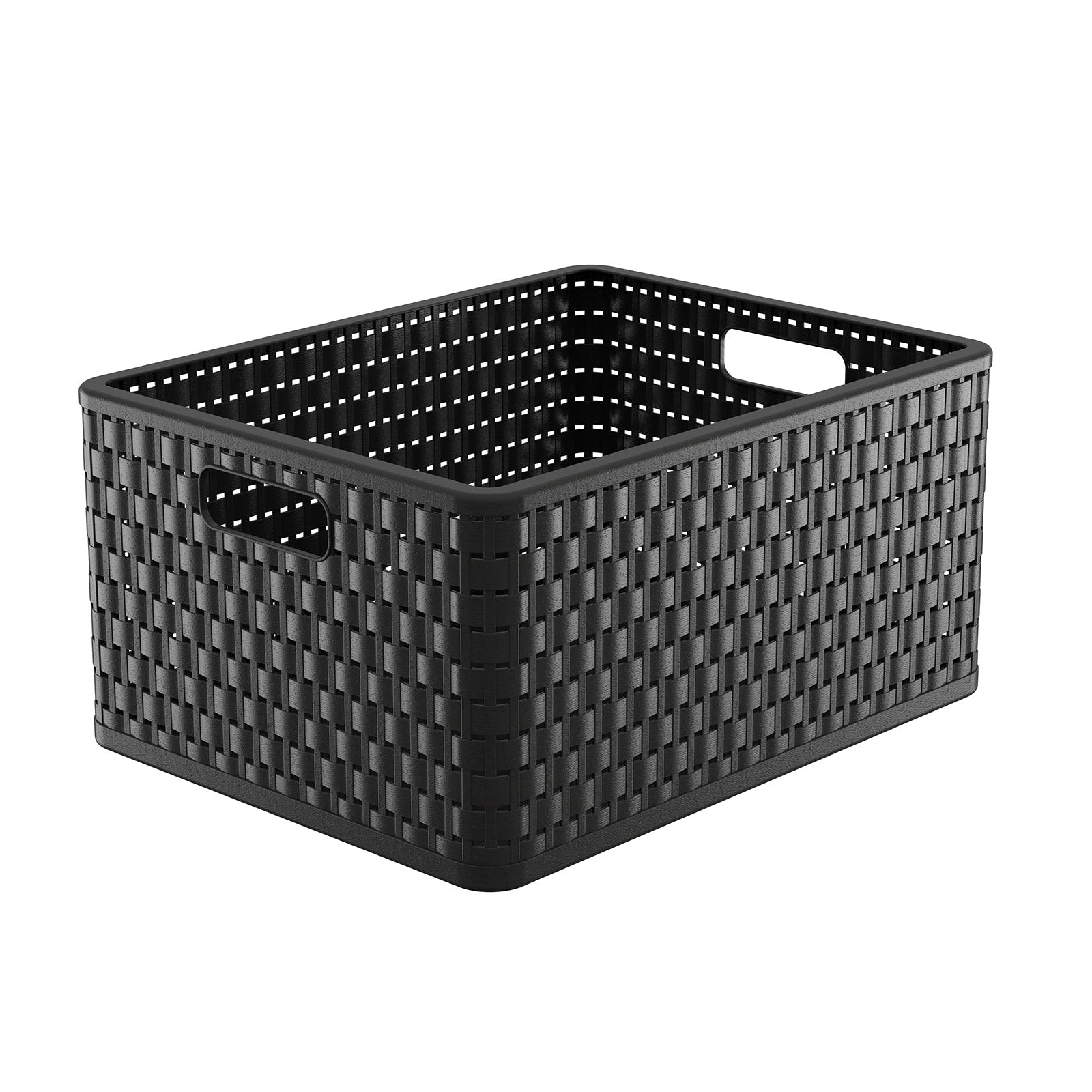 rotho-country-korb-din-a4-plus-28-l-anthrazit-rattan-optik image 3