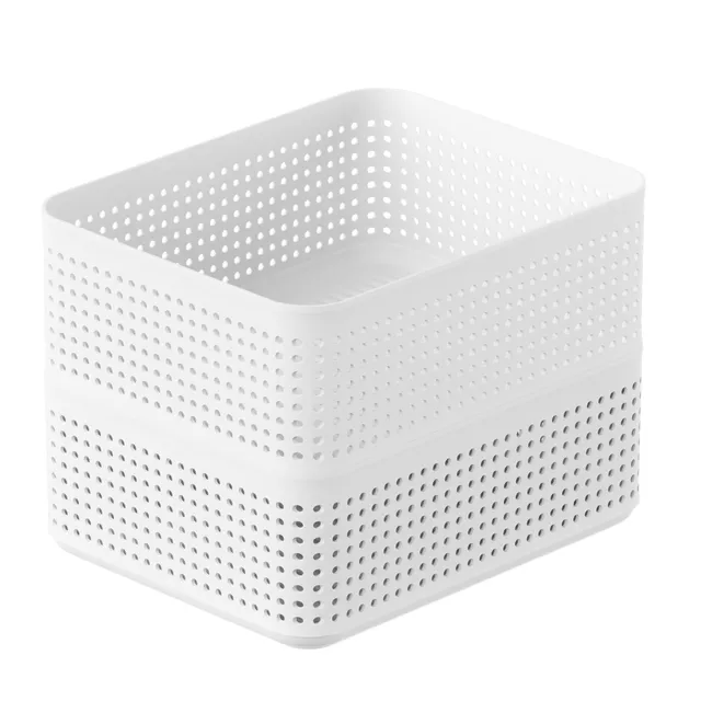 rotho-wop-kleiderschrank-organizer-korb-l-2er-set-wei image 1