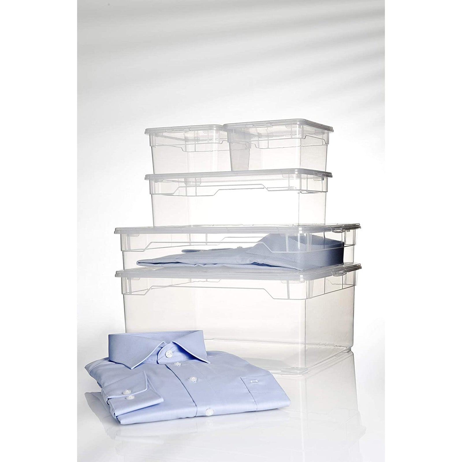 rotho-clear-box-5-l-hoch-transparent-mit-deckel-stapelbar image 6