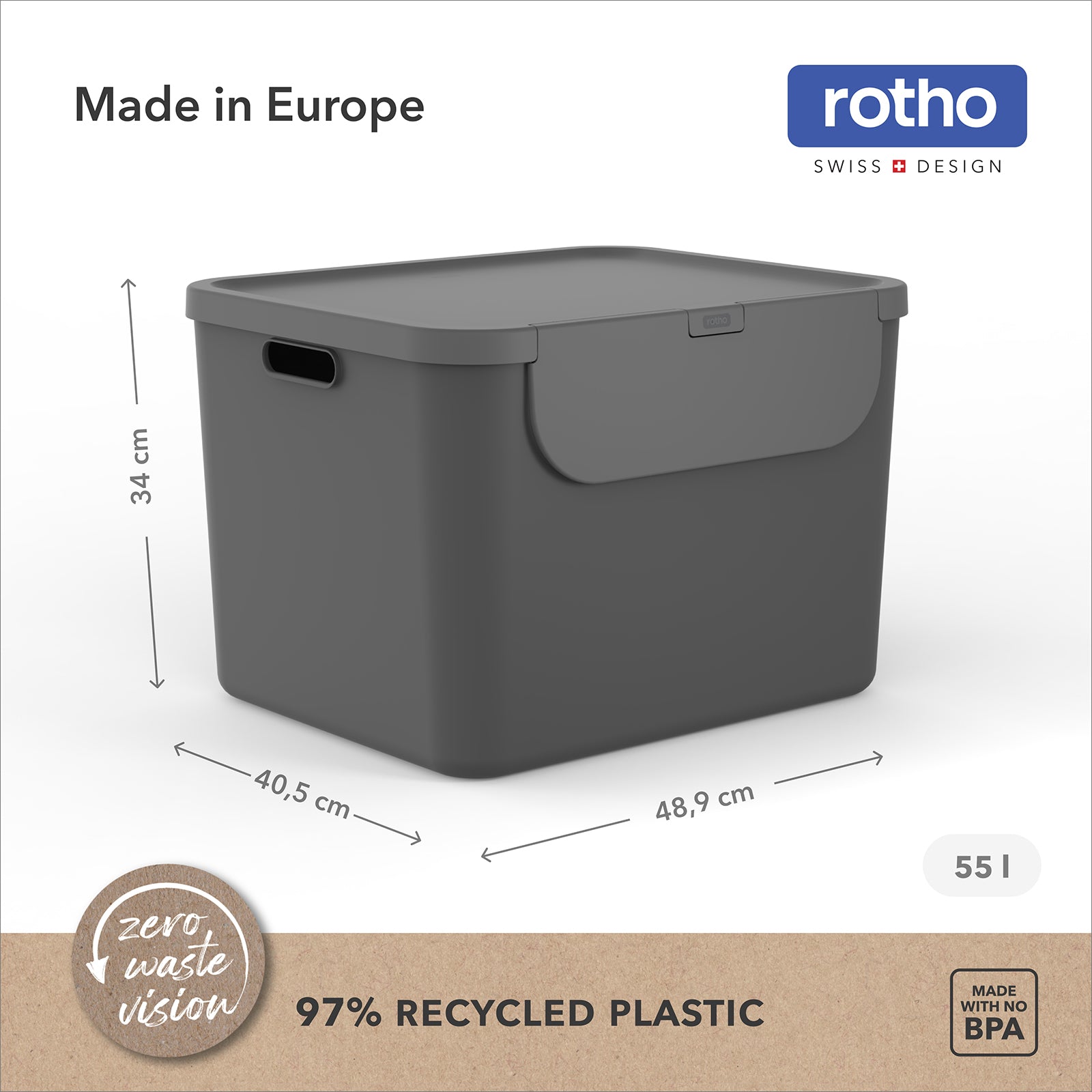 rotho-albula-recyclingbeh-lter-55-l-2er-anthrazit-stapelbar image 5