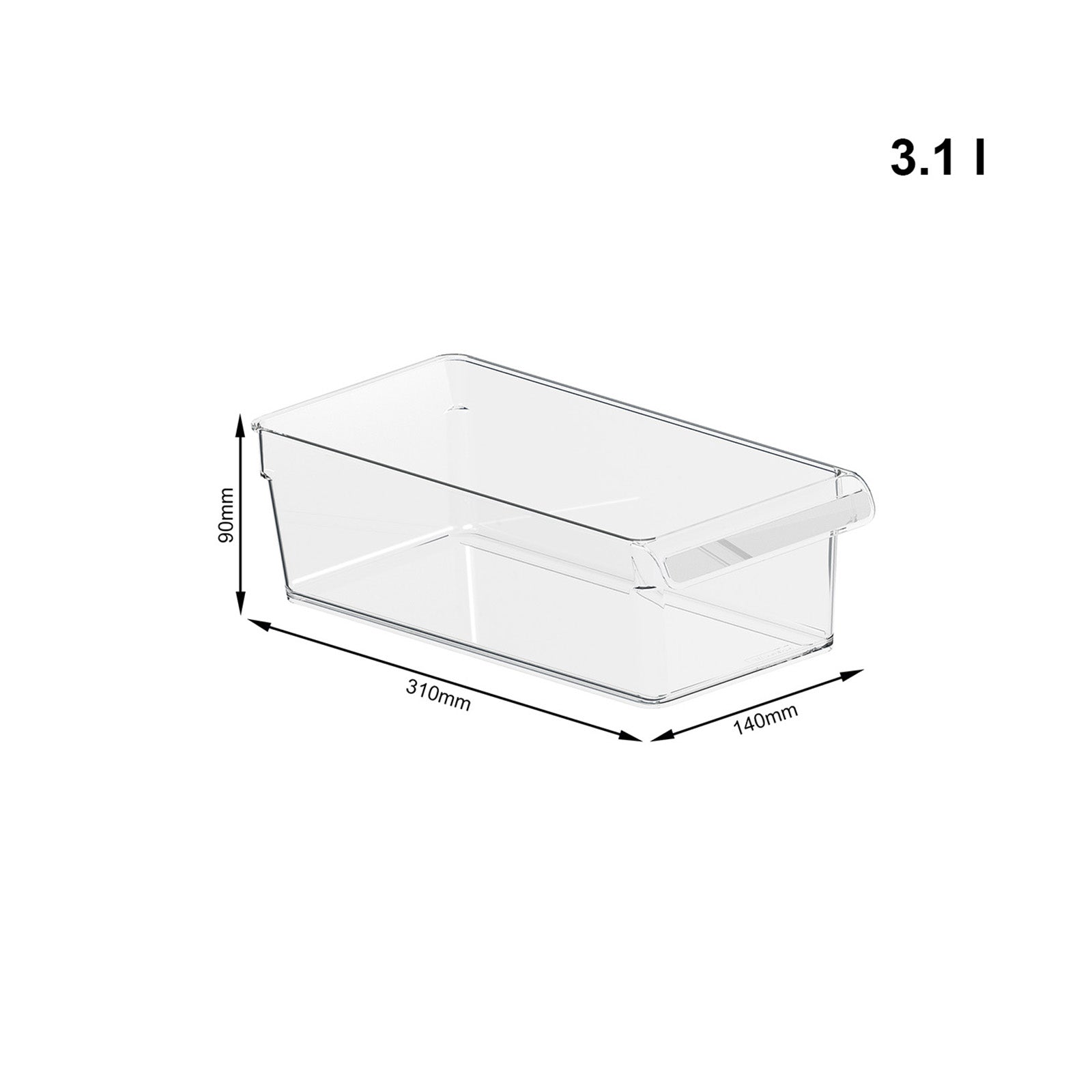 rotho-loft-k-hlschrankorganizer-m-3-1l-transparent image 3